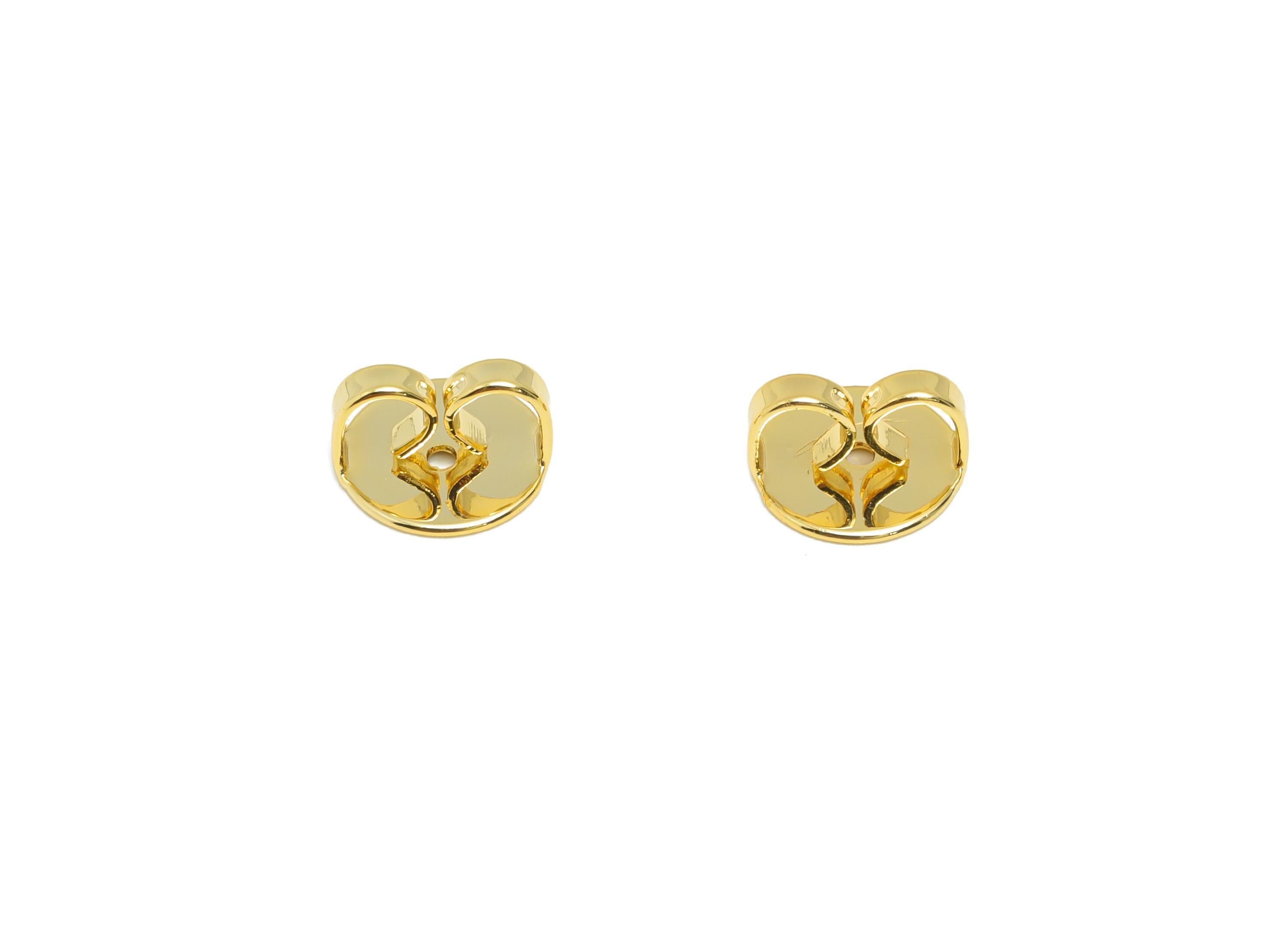 Brass Round Earring Stopper - Gold Butterfly Earring Backs - Secure Used as Ear Finding - 18K Real Gold Plating - 7.9x7.5x4.12mm - RGP8890 - DOMEDBAZAAR