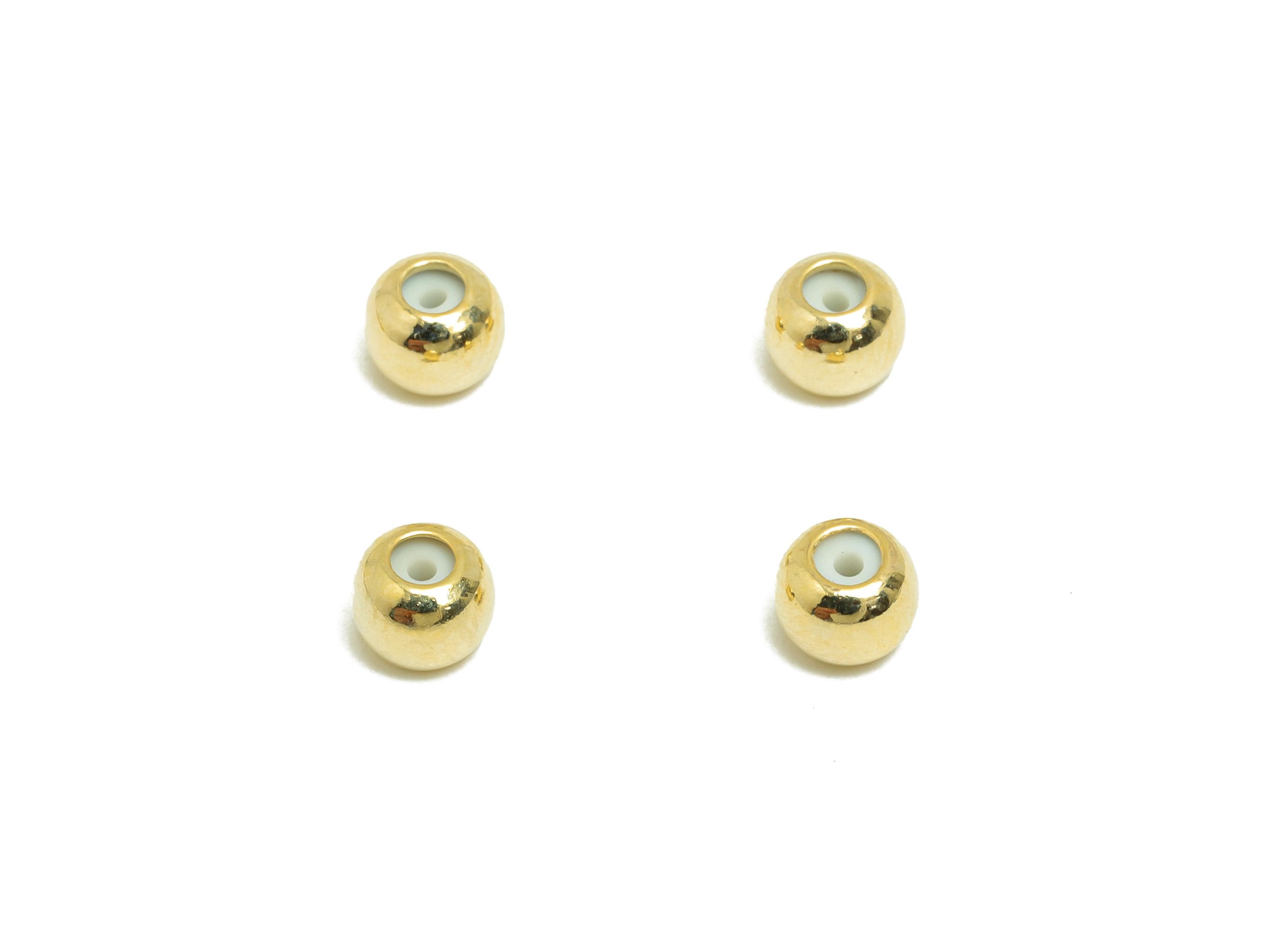 5*1 Silica Gel Rubber Earring Back - Brass Rubber Earring Stopper Nuts - Rubber Earring - 18K Real Gold Plating - 4.85x4.85x3mm - RGP8636 - DOMEDBAZAAR
