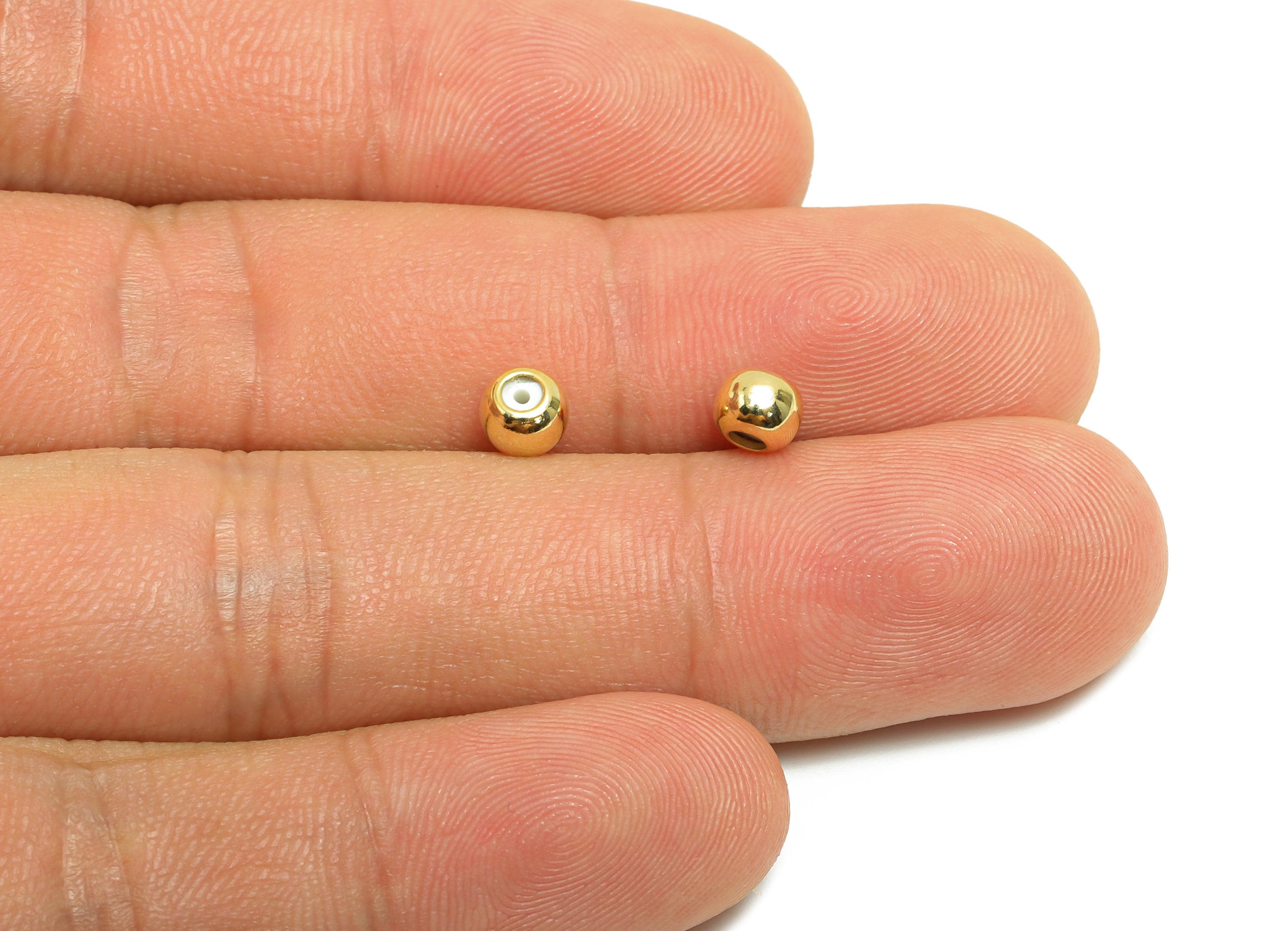 5*1 Silica Gel Rubber Earring Back - Brass Rubber Earring Stopper Nuts - Rubber Earring - 18K Real Gold Plating - 4.85x4.85x3mm - RGP8636 - DOMEDBAZAAR