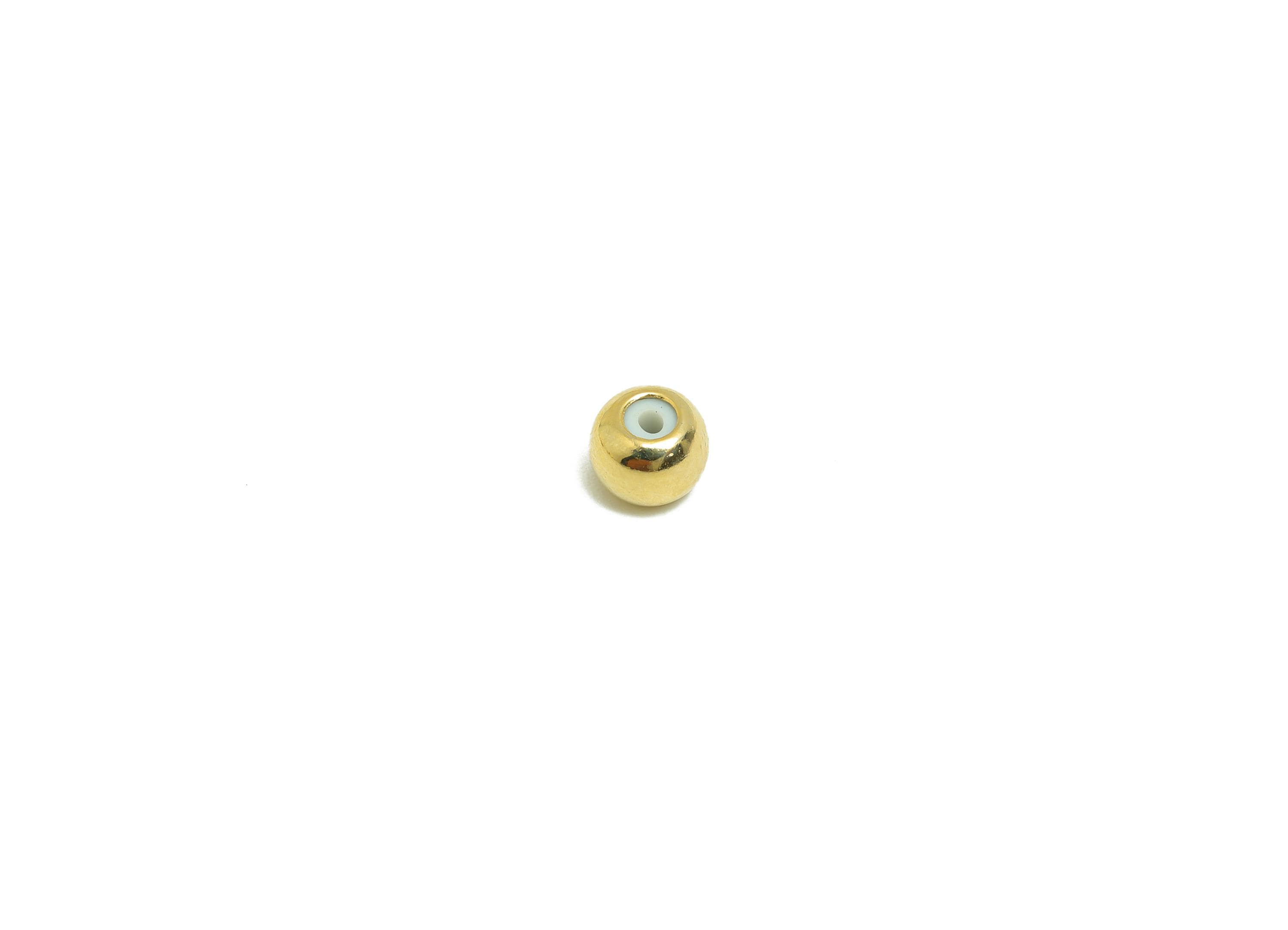 5*1 Silica Gel Rubber Earring Back - Brass Rubber Earring Stopper Nuts - Rubber Earring - 18K Real Gold Plating - 4.85x4.85x3mm - RGP8636 - DOMEDBAZAAR