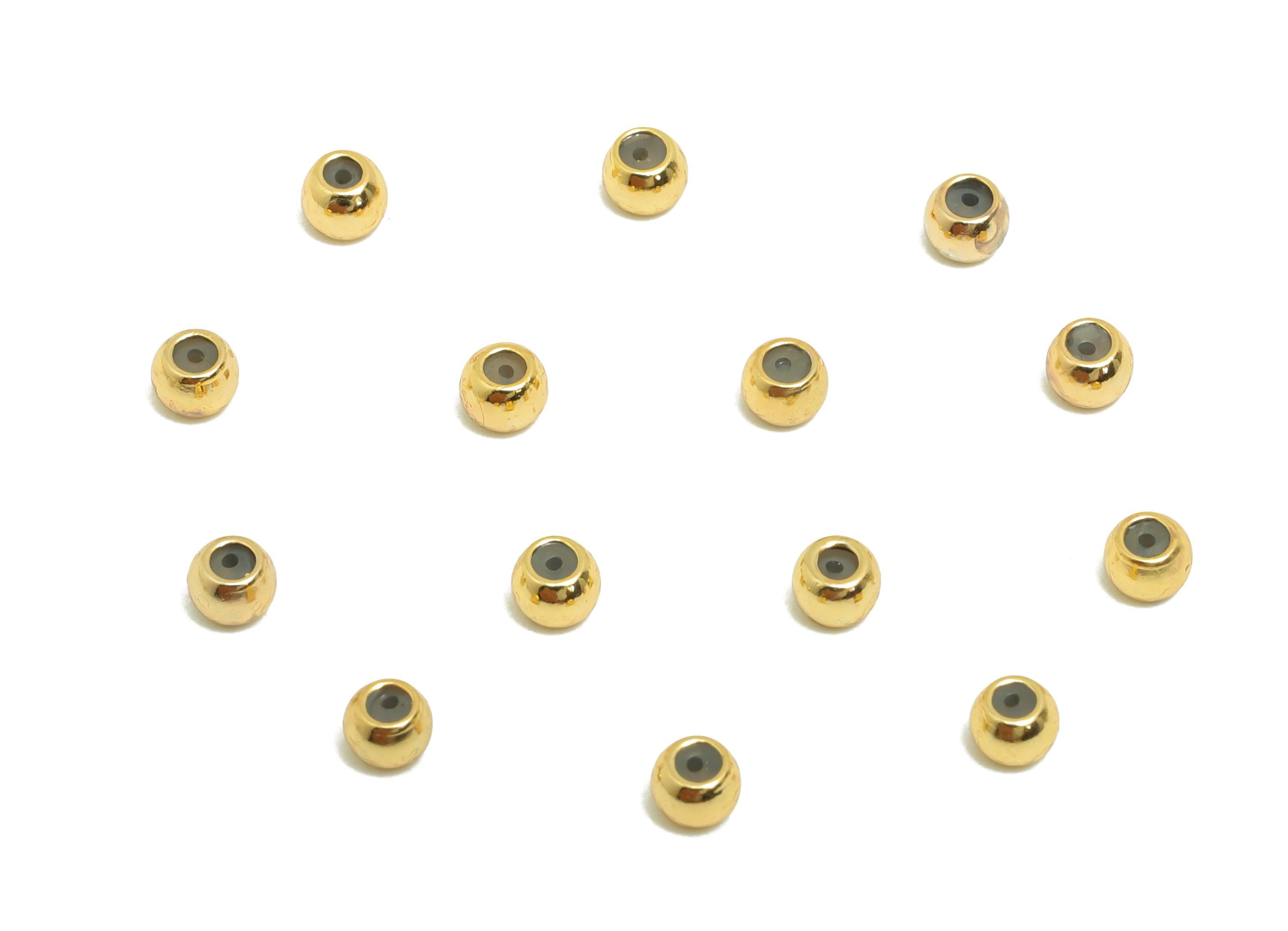 3*0.5 Silica Gel Rubber Earring Back - Brass Rubber Earring Stopper Nuts - Rubber Earring - 18K Real Gold Plating - 2x2.78x2mm - RGP8634 - DOMEDBAZAAR