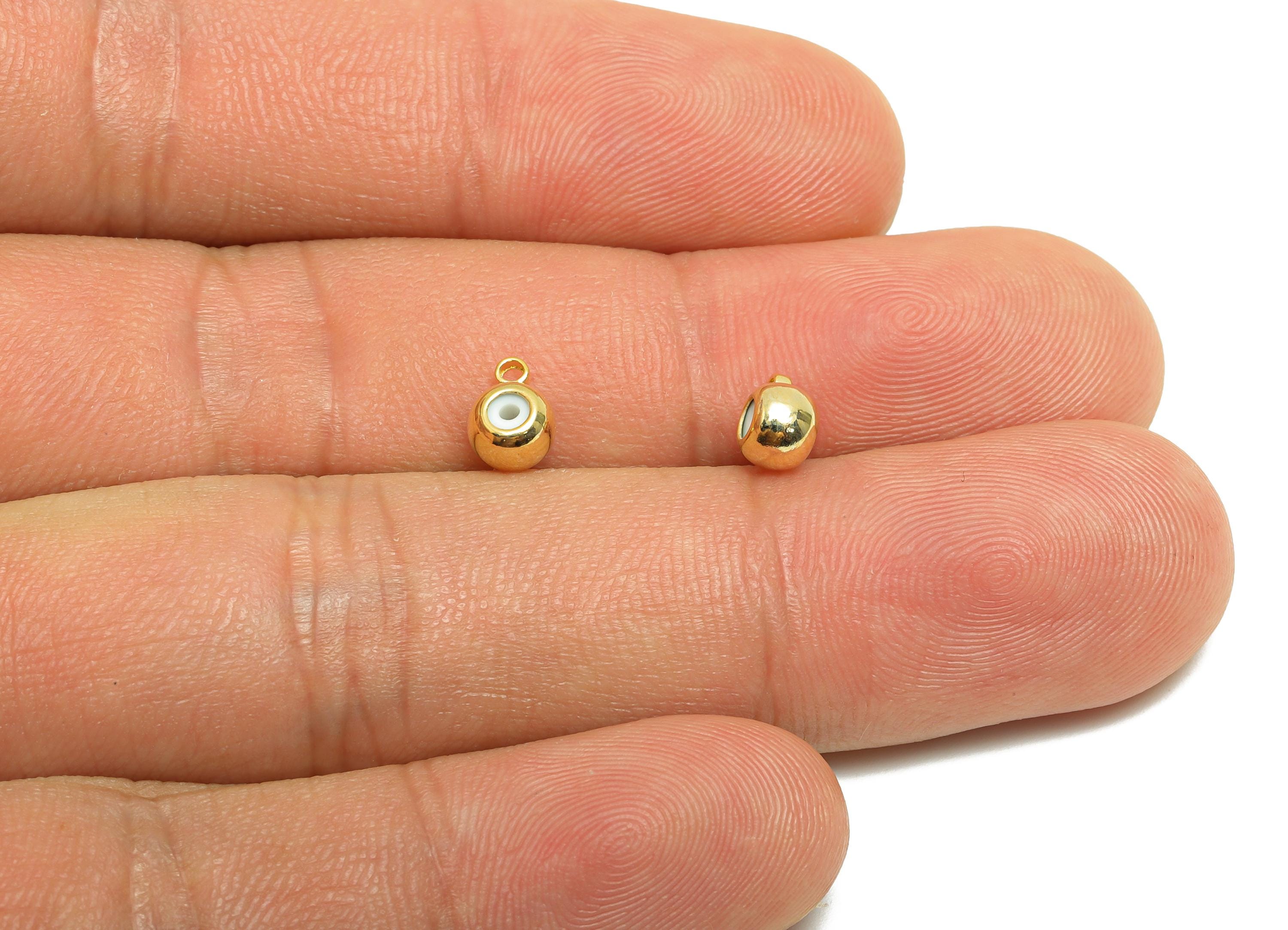 Rubber Earring Back with Loop - Brass Rubber Earring Stopper Nuts - 18K Real Gold Plating - Silica Gel Post Back - 6x4x3mm - RGP8641 - DOMEDBAZAAR