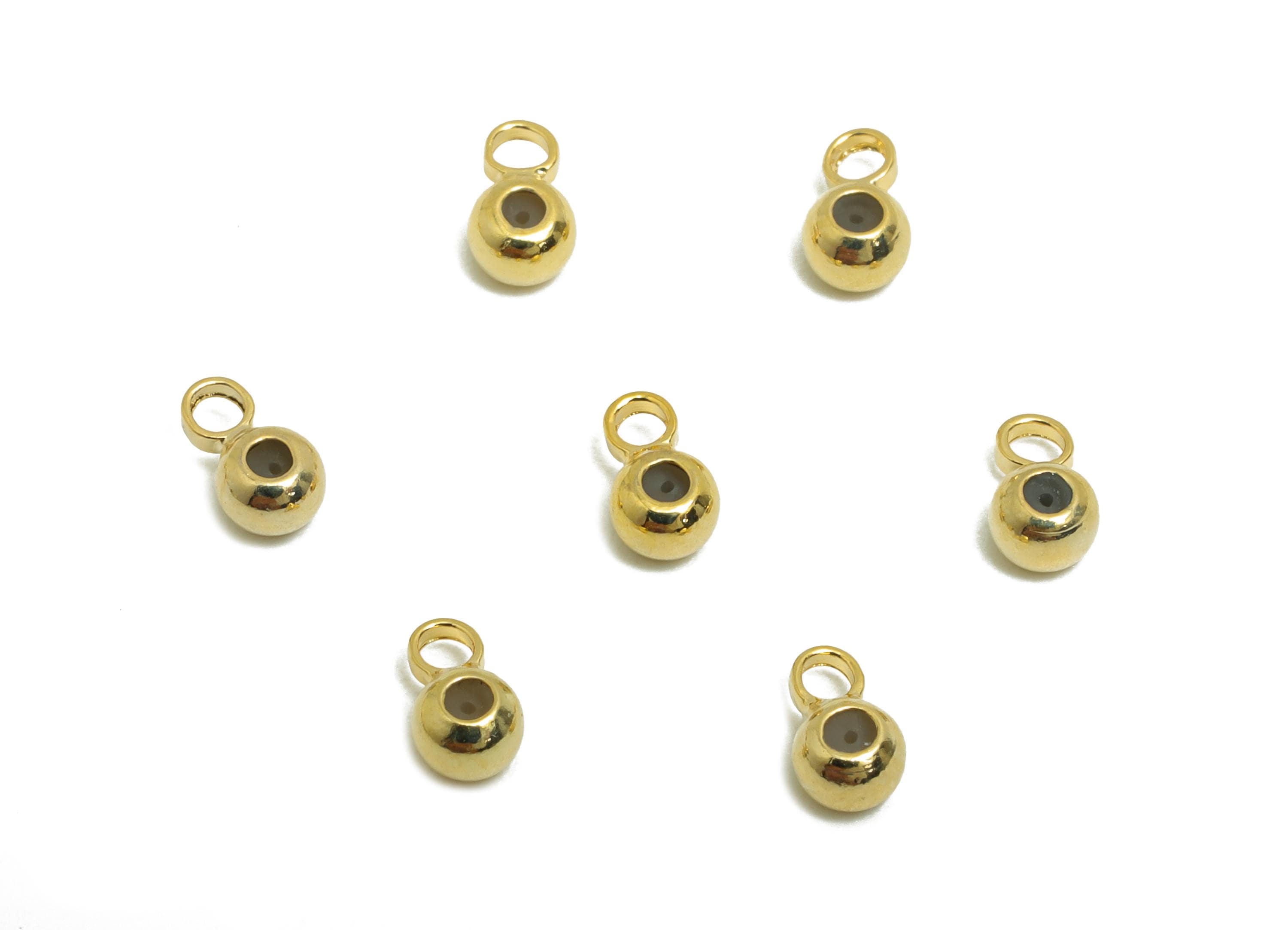 Rubber Earring Back with Loop - Brass Rubber Earring Stopper Nuts - 18K Real Gold Plating - Silica Gel Post Back - 4x2x2mm - RGP8639 - DOMEDBAZAAR
