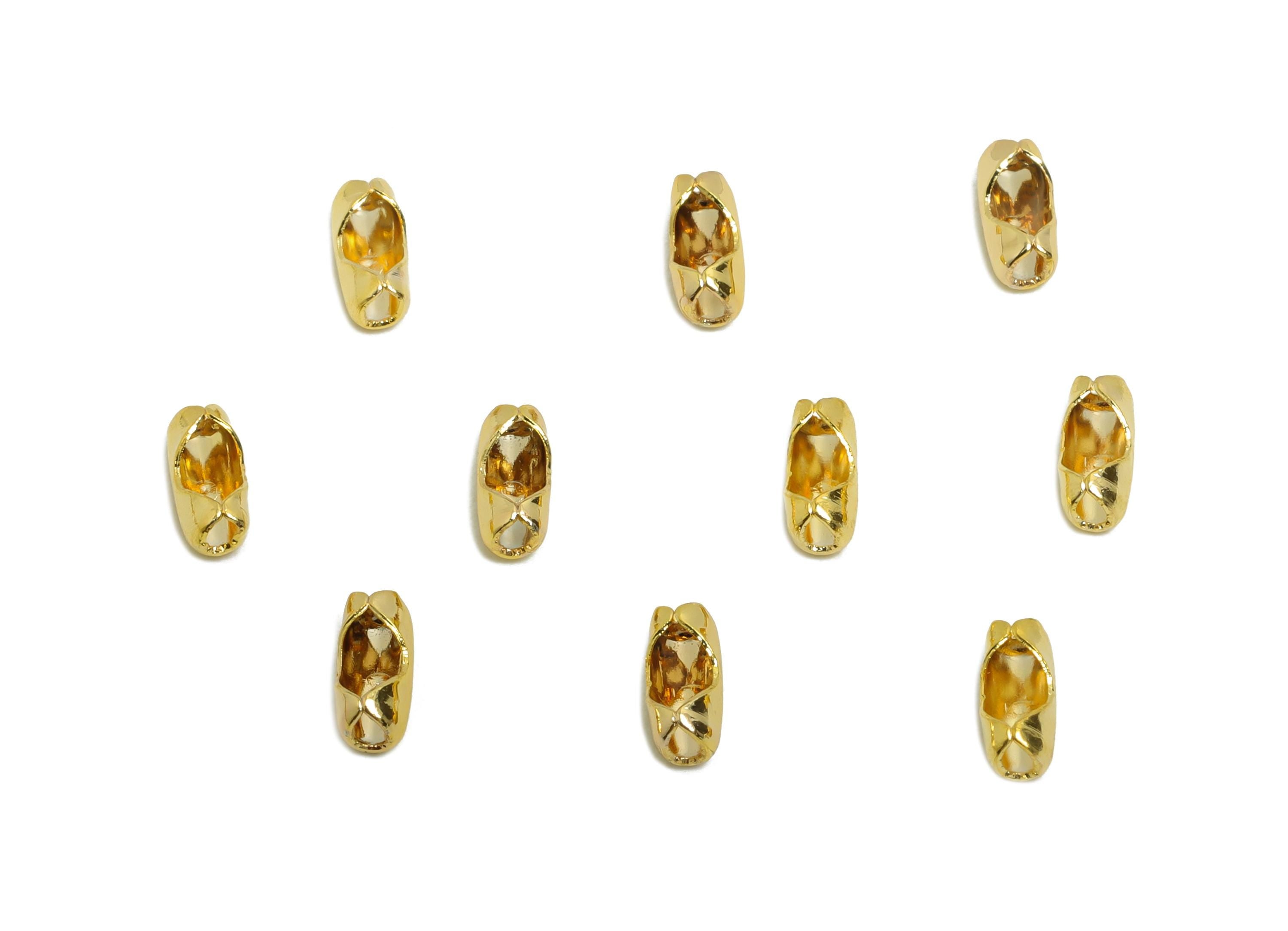 Brass Crimp Beads Charm - Brass Crimp Bead for Jewelry Making - Decorative Gold Spacer Bead for Bracelets and Necklace  - 6x2x2mm-RGP10007 - DOMEDBAZAAR