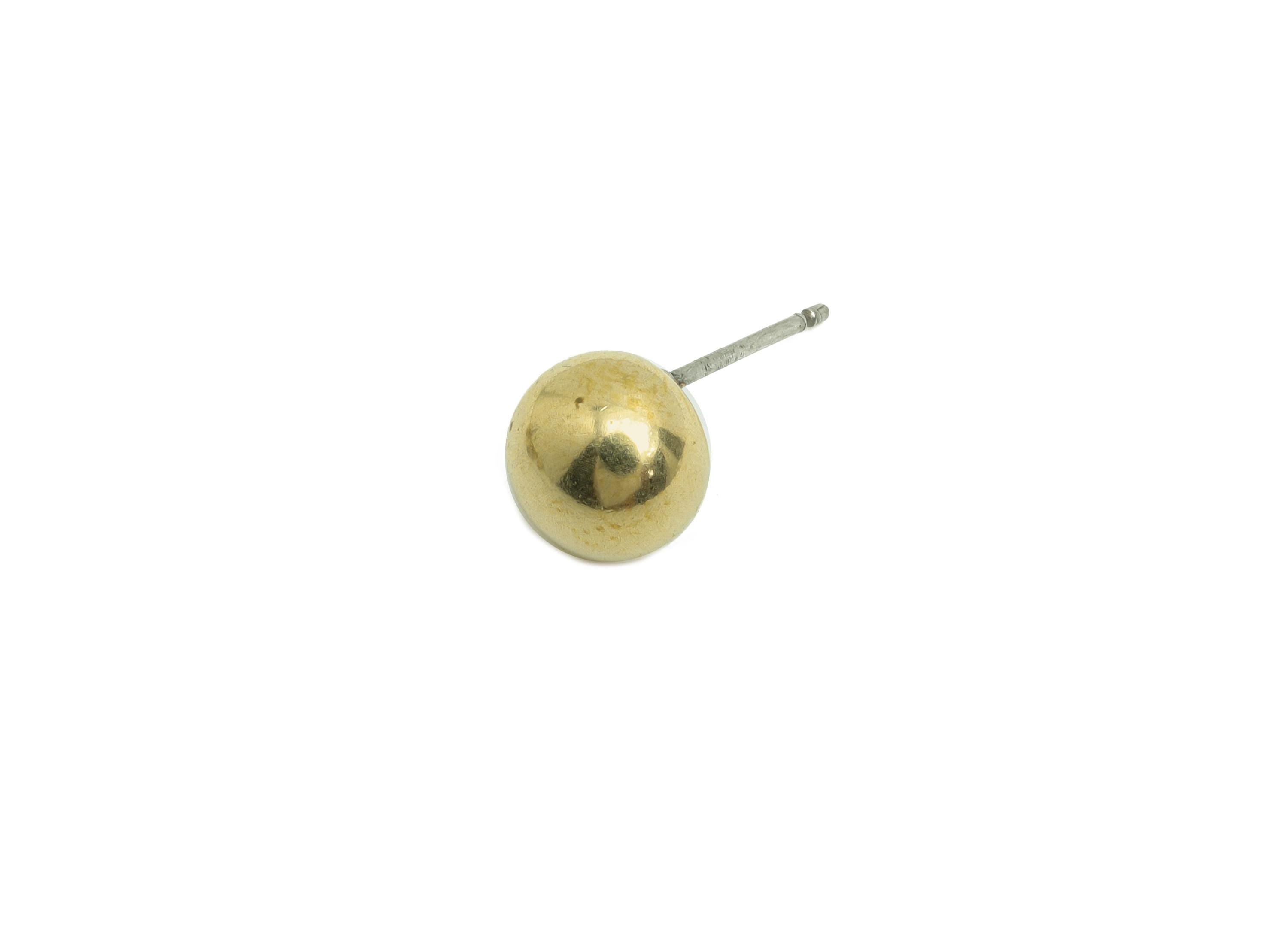 Brass Classic Stud Earring - Raw Brass Minimalist Geometry Earring Post - Everyday Wear Jewelry - Small Stud Earring - 7.6x7.6x4mm - PP10837 - DOMEDBAZAAR