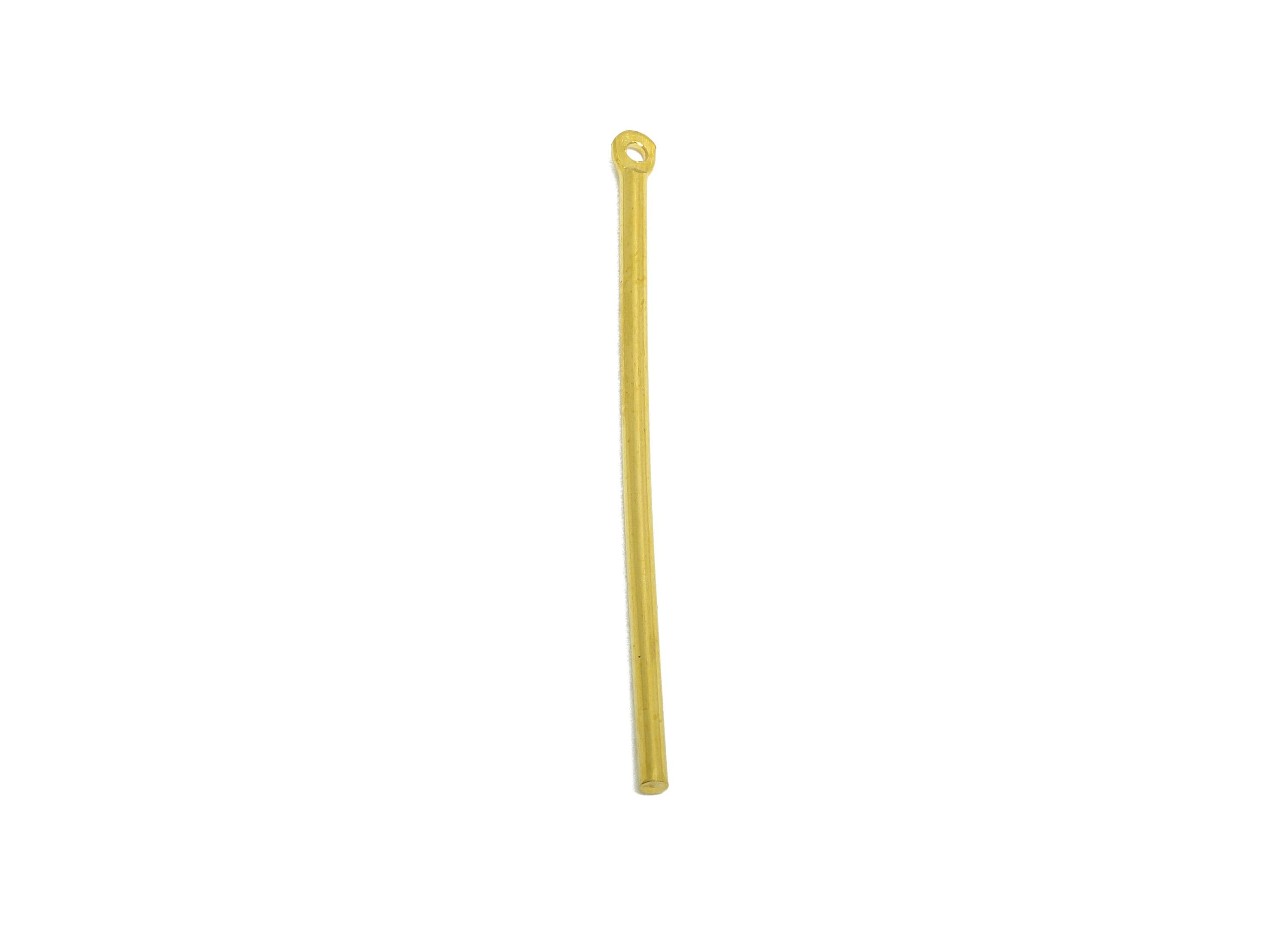 Brass Stick Earring Charm - Raw Brass Bar Earring Charm - Wire Earring Charm - Stick Wire Charm - Jewelry DIY - 40x1x1mm - PP10911 - DOMEDBAZAAR