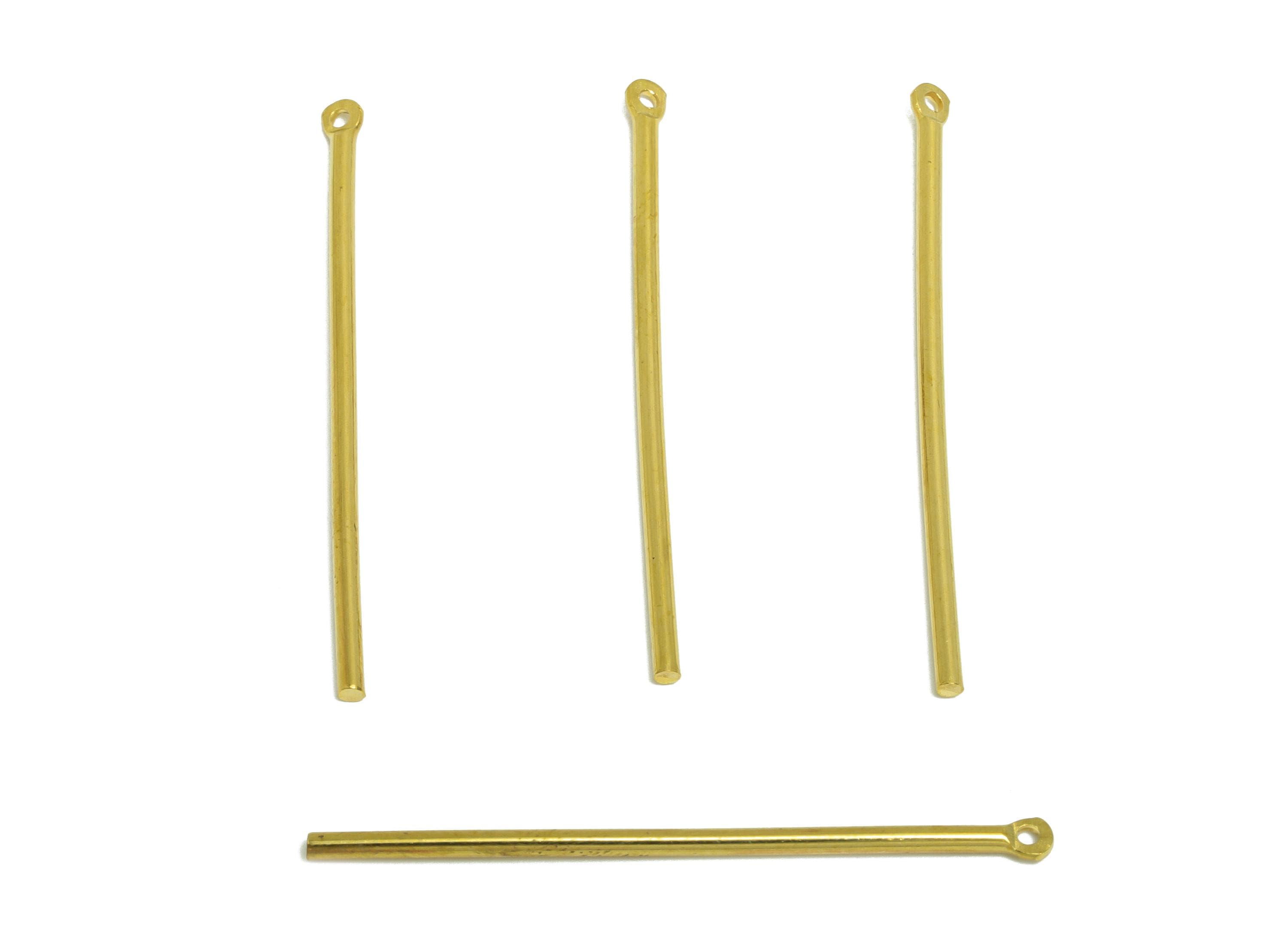 Brass Stick Earring Charm - Raw Brass Bar Earring Charm - Wire Earring Charm - Stick Wire Charm - Jewelry DIY - 40x1x1mm - PP10911 - DOMEDBAZAAR