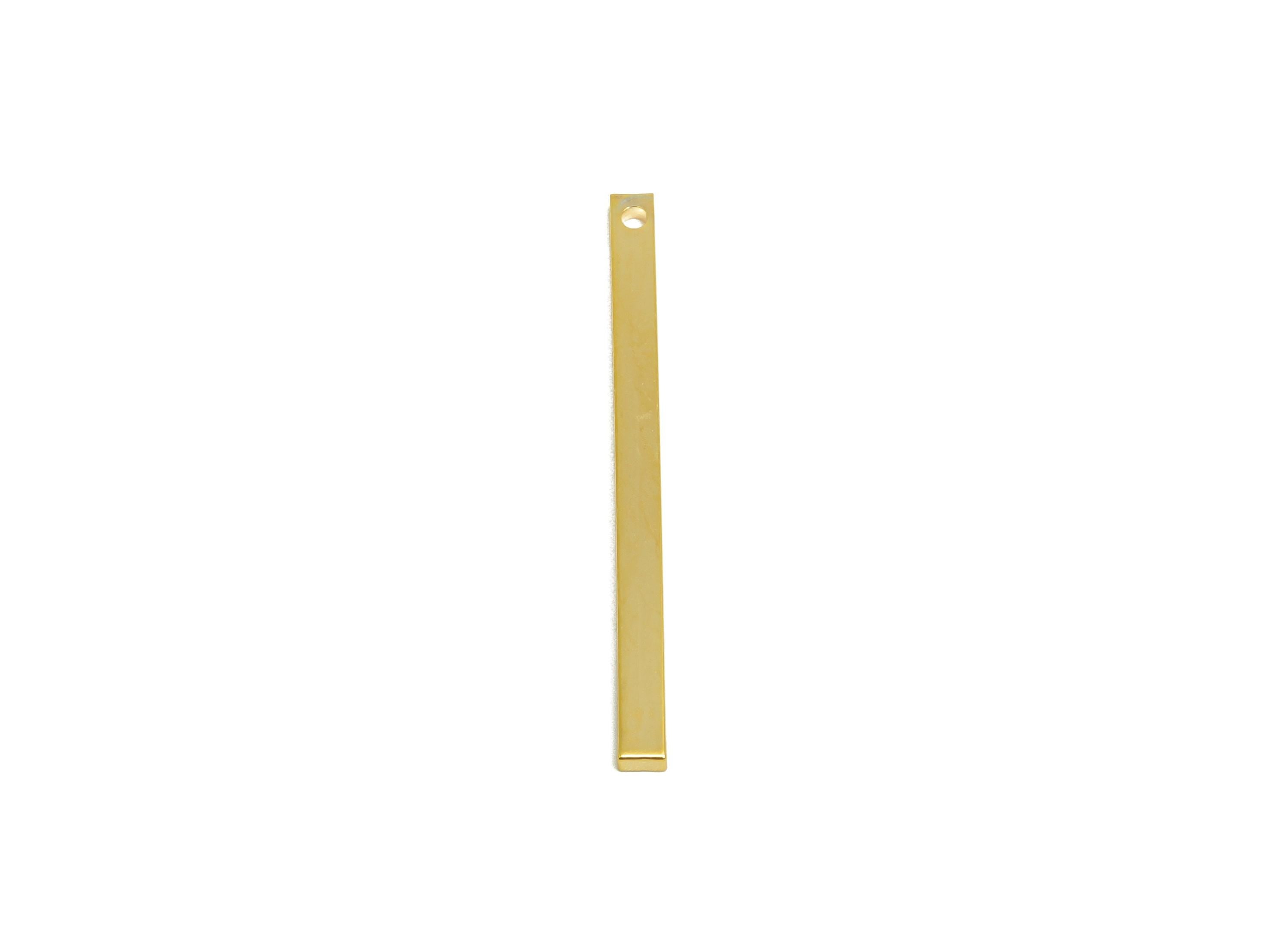 Brass Stick Earring Charm - Brass Bar Earring Charm - Rectangle Wire Earring Charm - Stick Charm - 18K Real Gold Plated - 30x2x1mm -RGP10148 - DOMEDBAZAAR