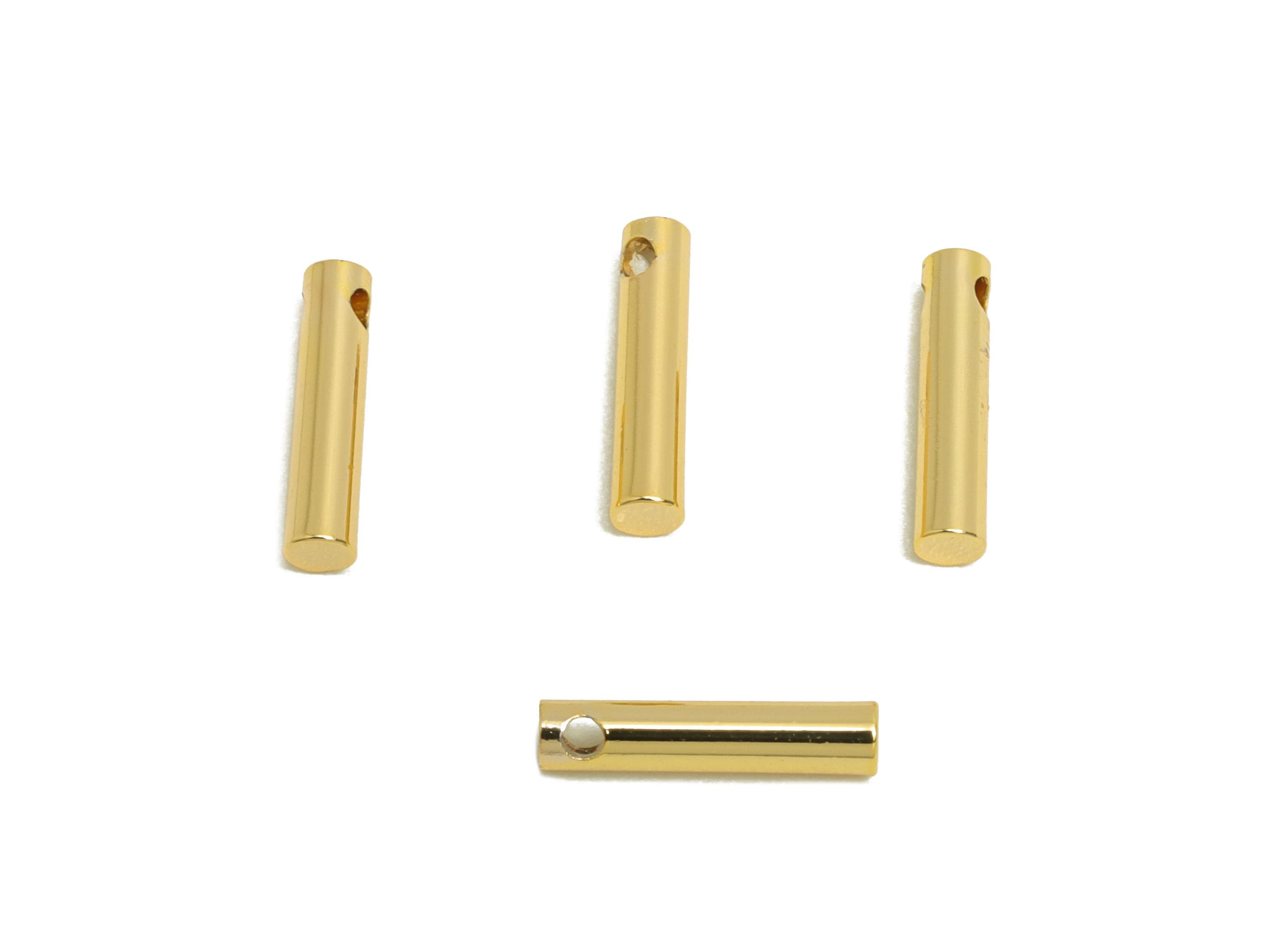 2.0*10mm Stick Earring Charm - Brass Minimalist Gold Bar Pendant - Bar Necklace Charms - Gold Jewelry- 18K Real Gold Plating - RGP10174 - DOMEDBAZAAR