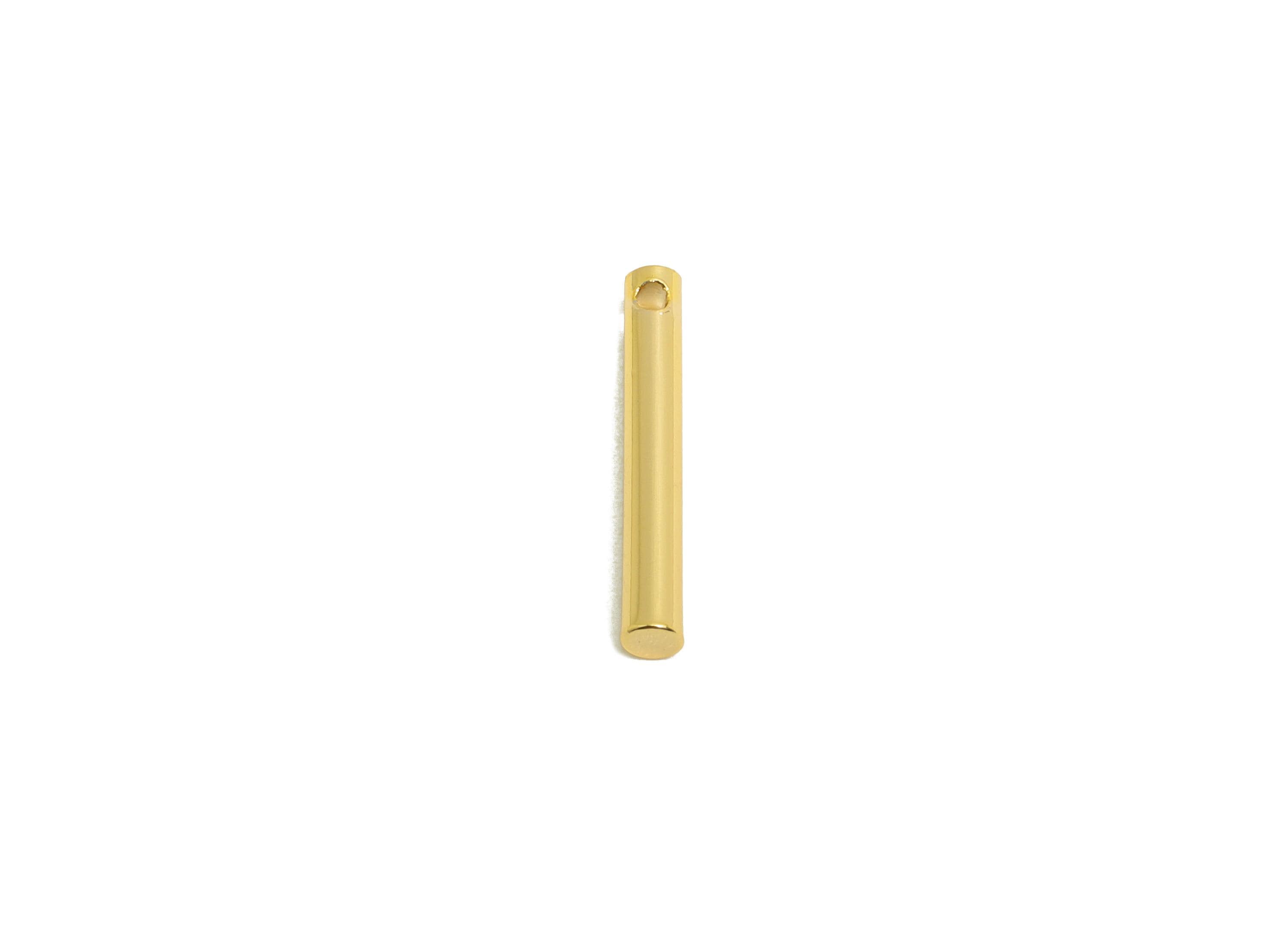 2.0*15mm Stick Earring Charm - Brass Minimalist Gold Bar Pendant - Bar Necklace Charms - Gold Jewelry- 18K Real Gold Plating - RGP10175 - DOMEDBAZAAR