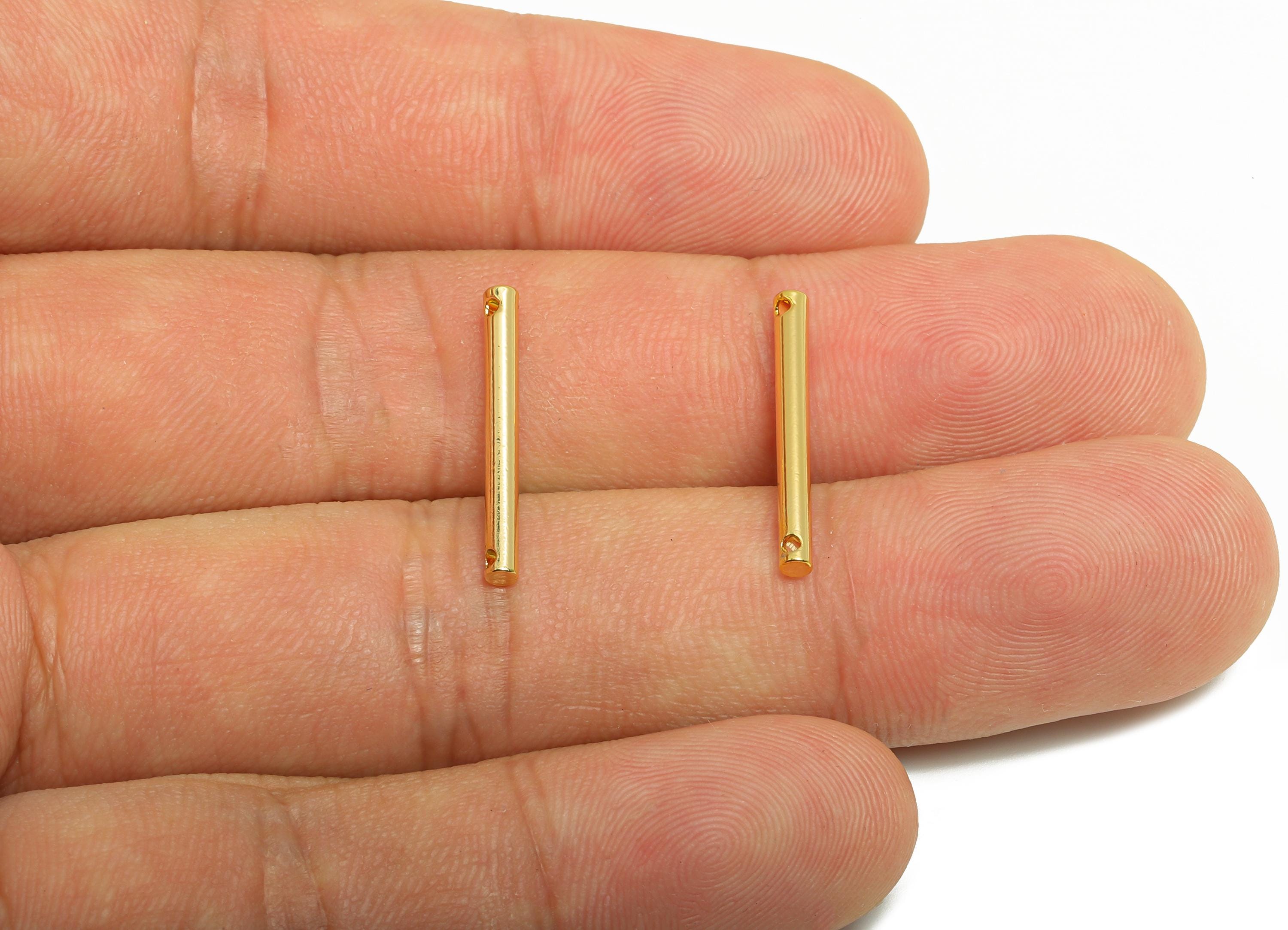 2.0*20mm Stick Earring Charm - Brass Minimalist Gold Bar Pendant - Bar Necklace Charms - Gold Jewelry- 18K Real Gold Plating - RGP10167 - DOMEDBAZAAR