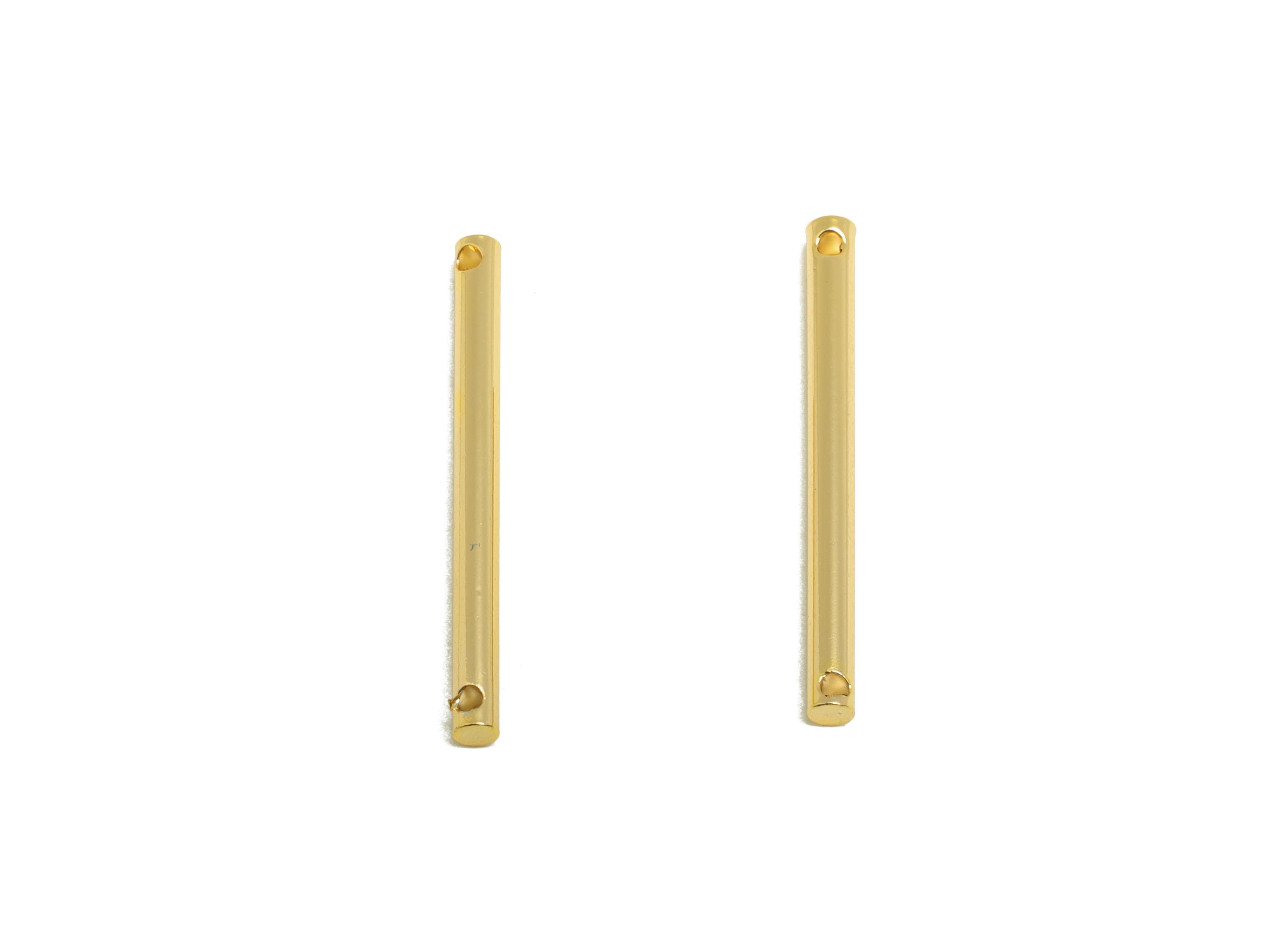 2.0*25mm Stick Earring Charm - Brass Minimalist Gold Bar Pendant - Bar Necklace Charms - Gold Jewelry- 18K Real Gold Plating - RGP10168 - DOMEDBAZAAR