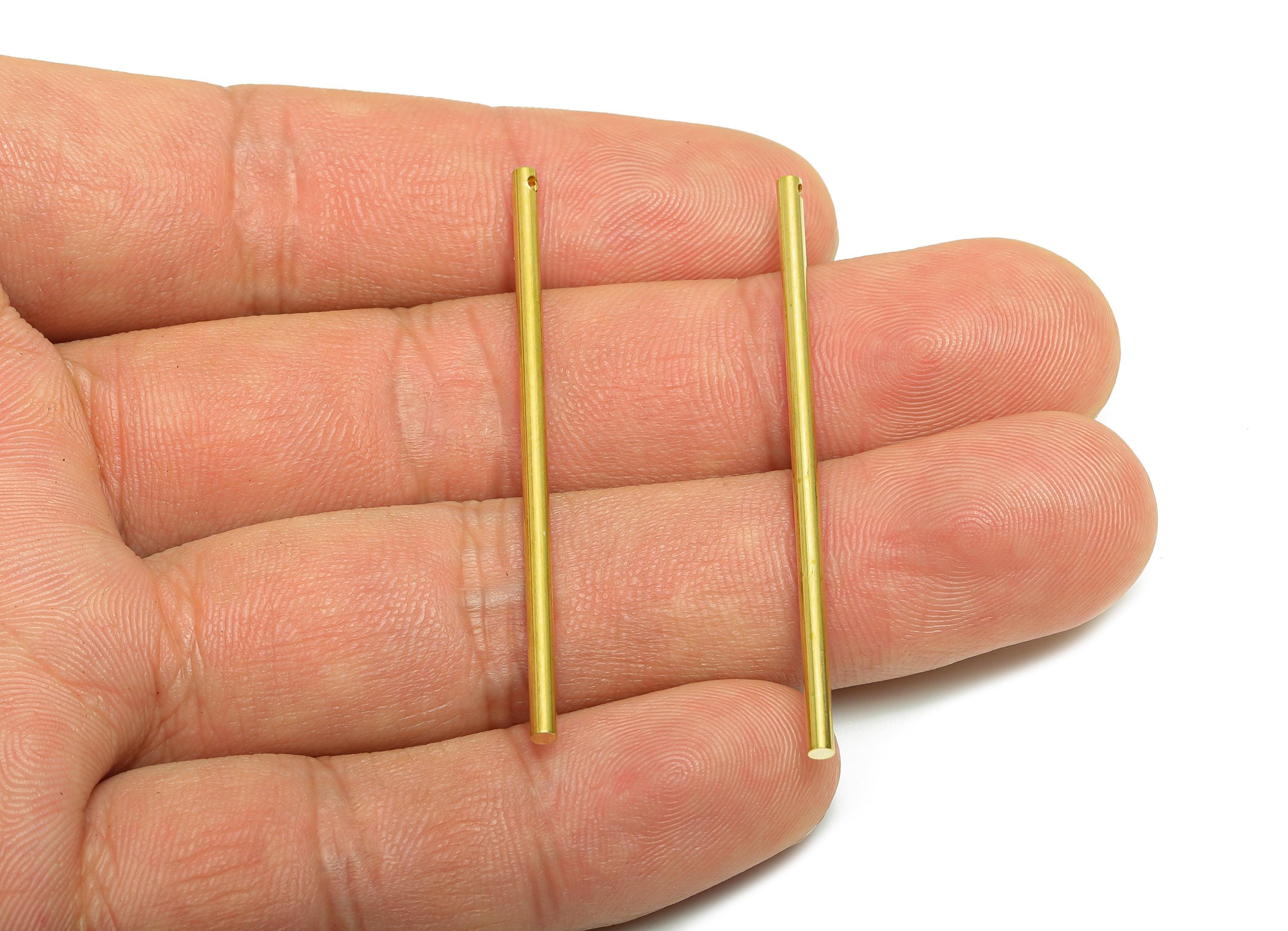 Sleek Stick Earring Charm - Brass Bar Earring Charm - Modern Jewelry Charm - Elegant Bar Jewelry - Chic Bar Accessories - 50x2x2mm - PP10894 - DOMEDBAZAAR