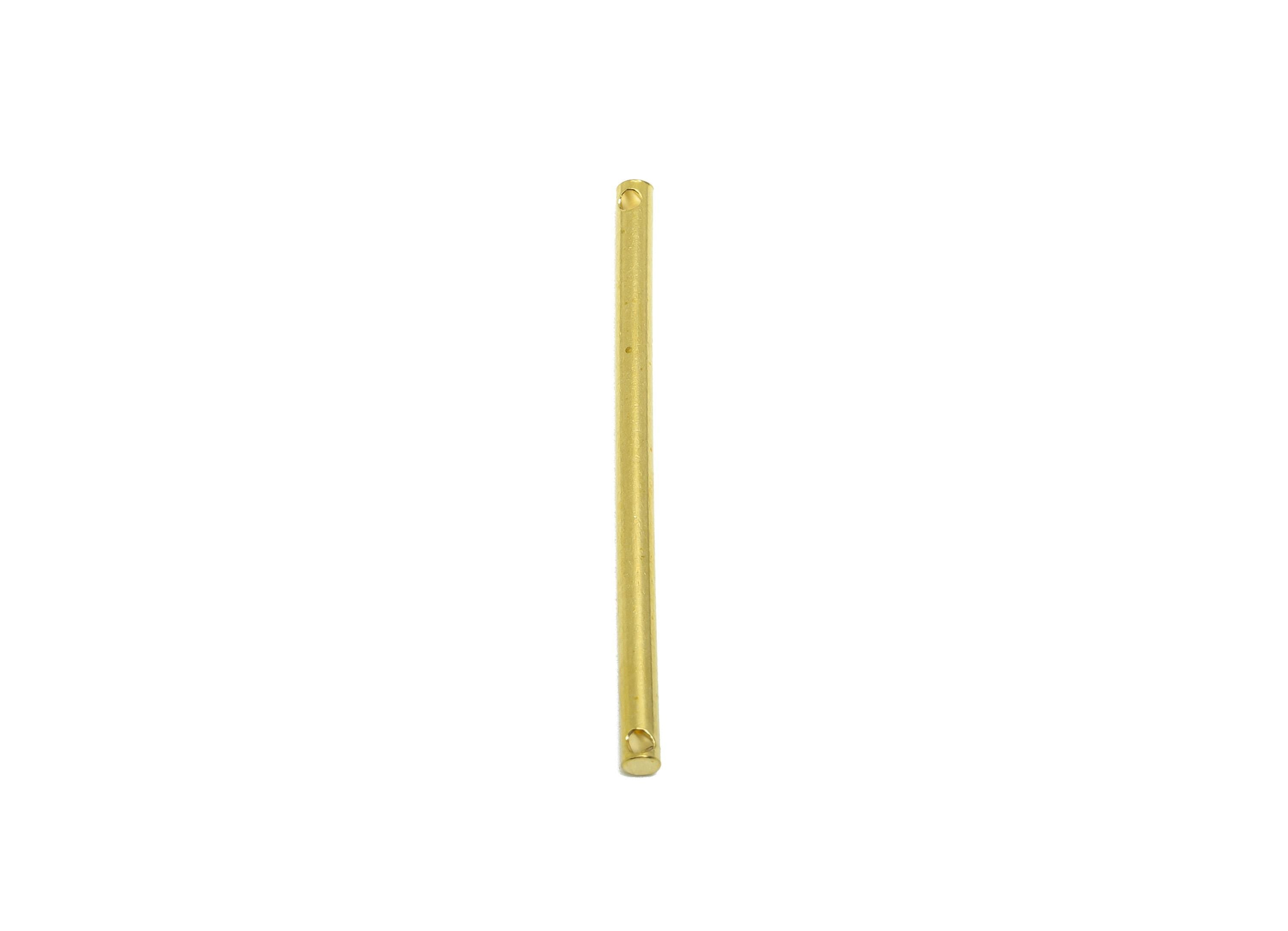 2.0*35mm Stick Earring Charm - Brass Minimalist Bar Pendant - Brass Connector Solid Cylinder - Crafting Connector - Jewelry Making - PP10882 - DOMEDBAZAAR
