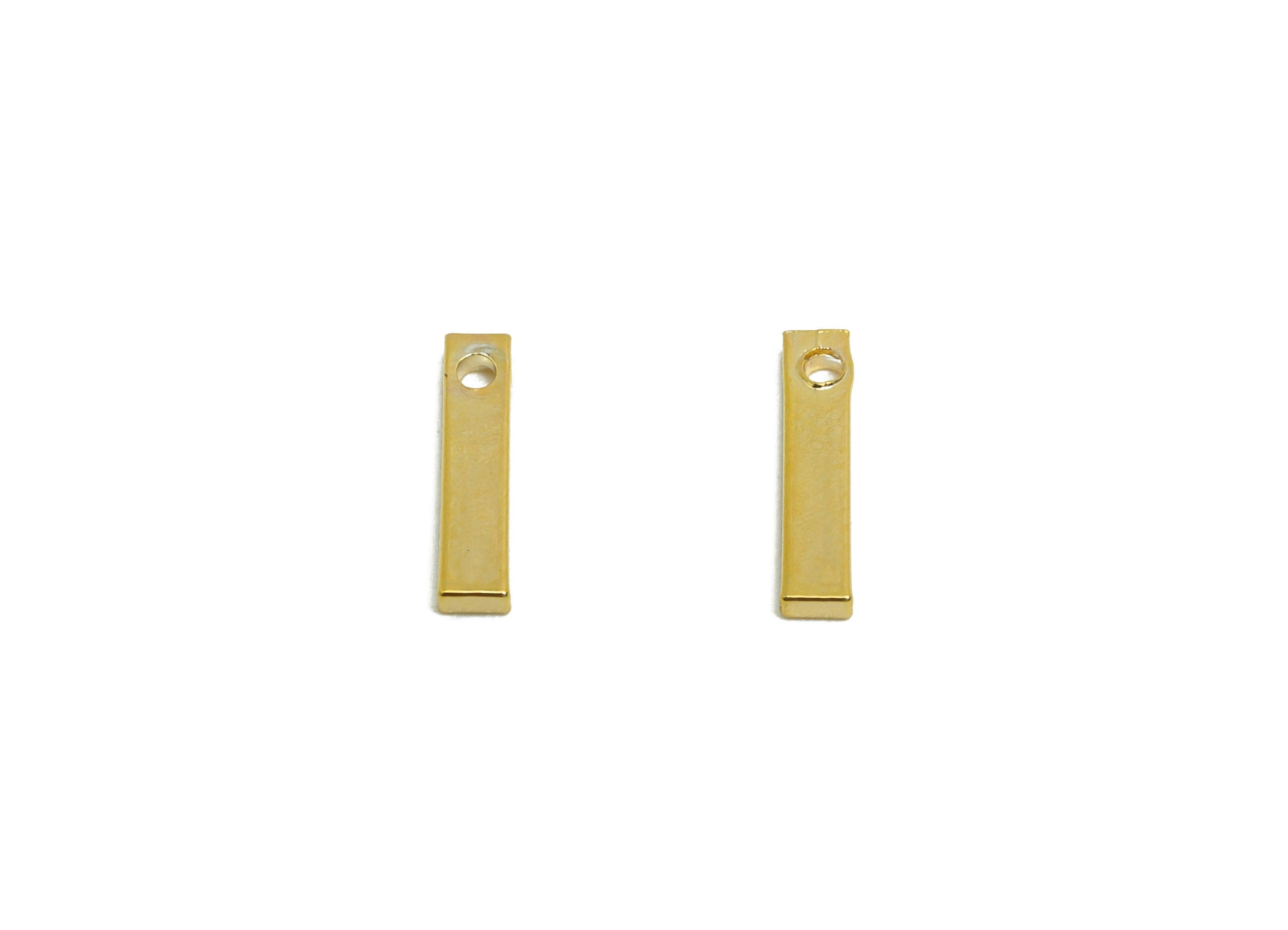 2*1*20mm Rectangle Earring Charm - Brass Minimalist Gold Slim Bar Pendant - Necklace Charm - Gold Jewelry - 18K Real Gold Plated - RGP10145 - DOMEDBAZAAR