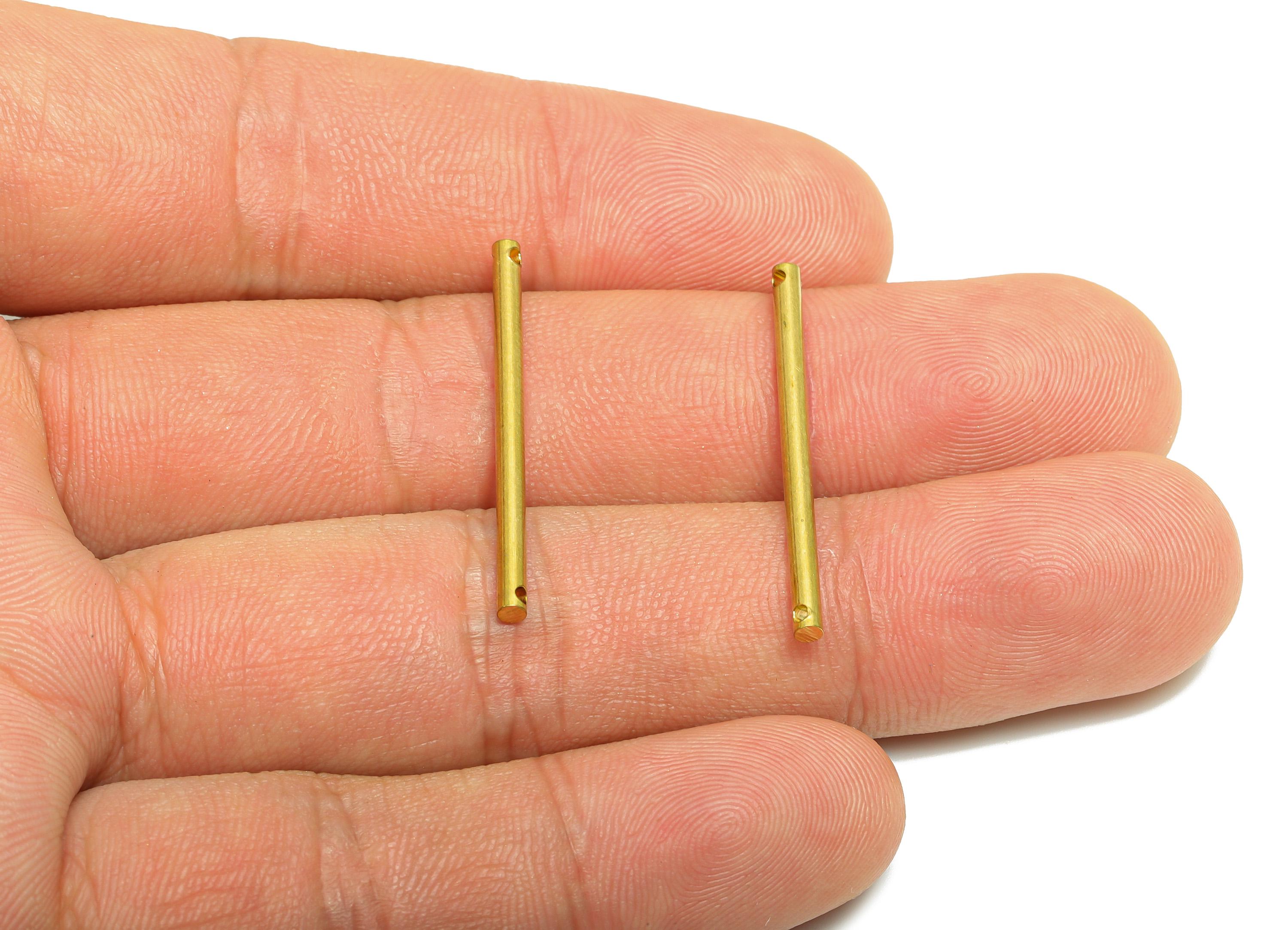 2.0*30mm Stick Earring Charm - Raw Brass Minimalist Bar Pendant - Connector Charm - Crafting Connector - Jewelry Making Rod - PP10881 - DOMEDBAZAAR