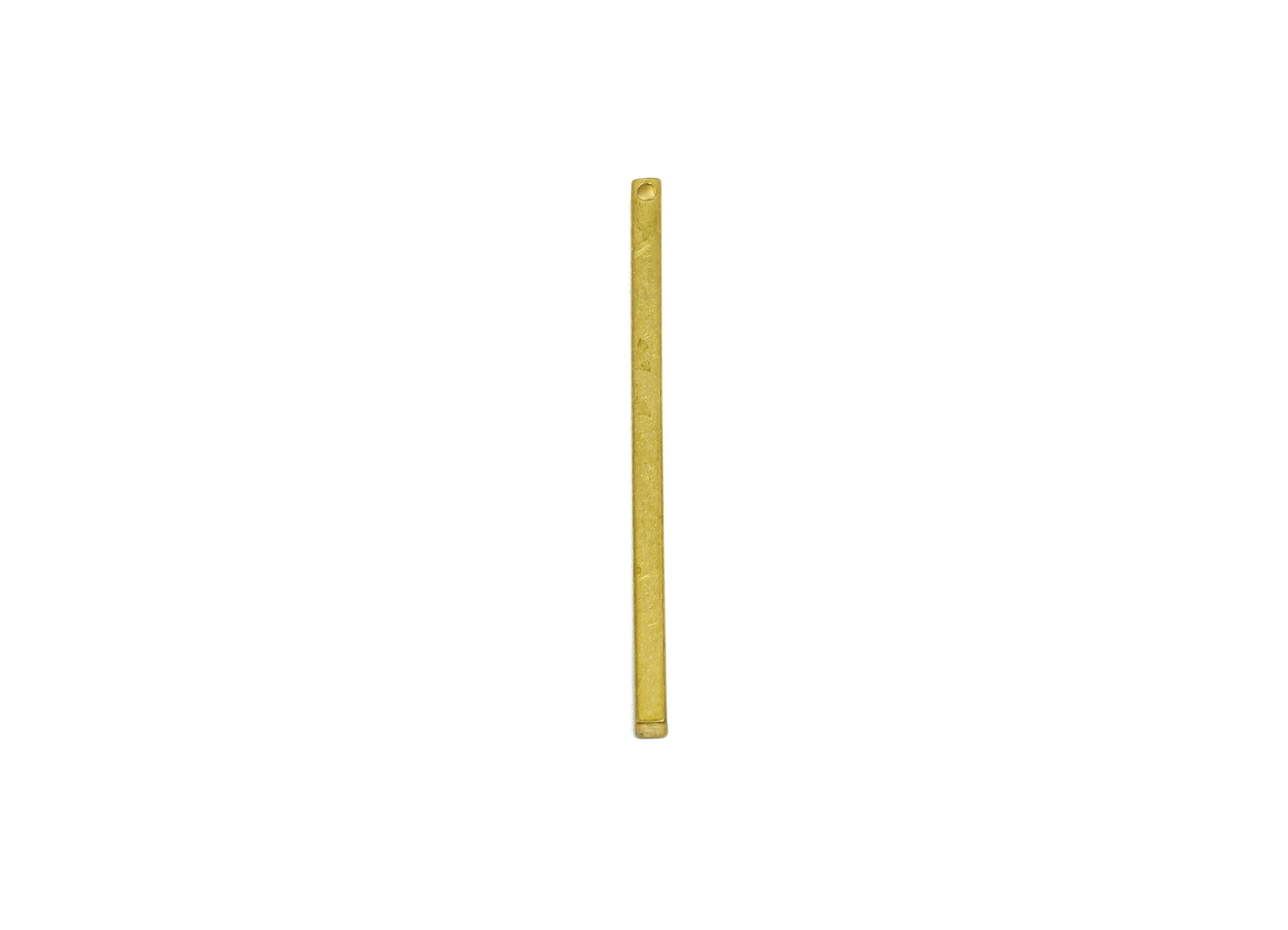 1.5*30mm Rectangle Earring Charm - Brass Minimalist Slim Bar Pendant - Brass Flat Bar - Solid Brass Bar - Jewelry Crafting Supplies -PP10868 - DOMEDBAZAAR