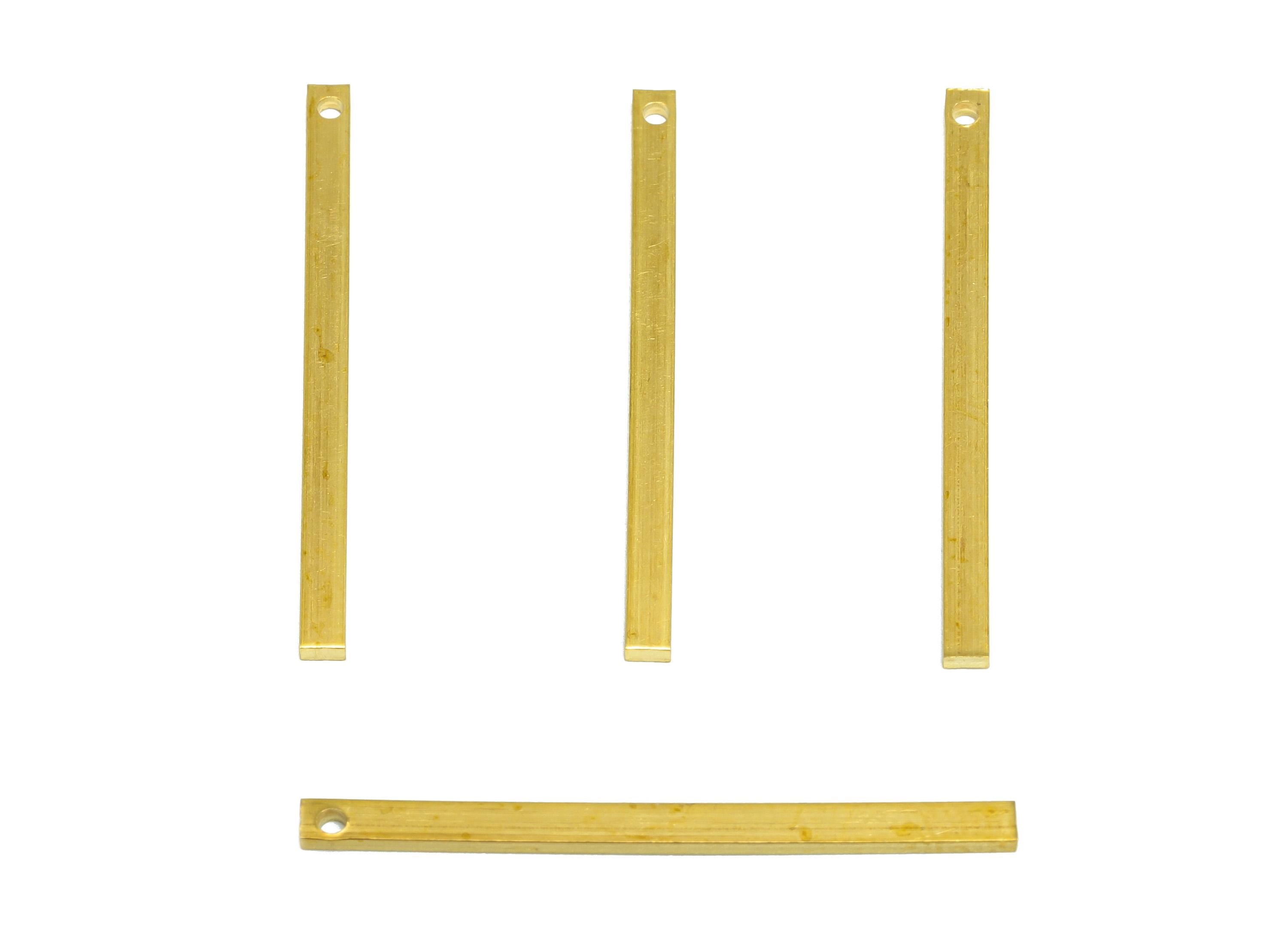 Brass Stick Earring Charm - Brass Bar Earring Charm - Rectangle Earring Charm - Crafting Supplies - Crafting Metal Bar - 30x2x1mm - PP10859 - DOMEDBAZAAR