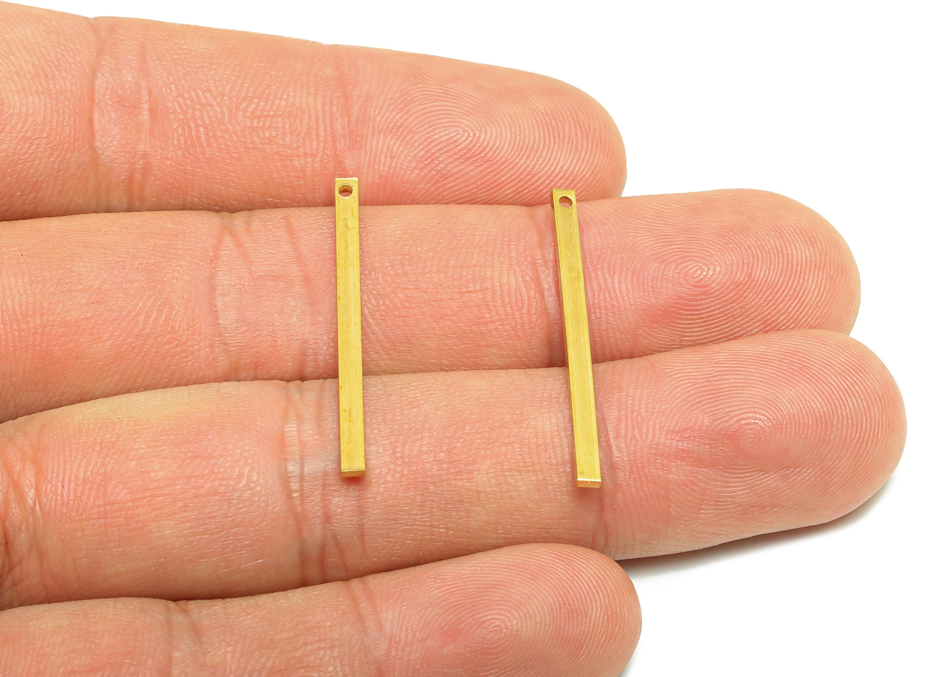 Brass Stick Earring Charm - Brass Bar Earring Charm - Rectangle Earring Charm - Crafting Supplies - Crafting Metal Bar - 30x2x1mm - PP10859 - DOMEDBAZAAR