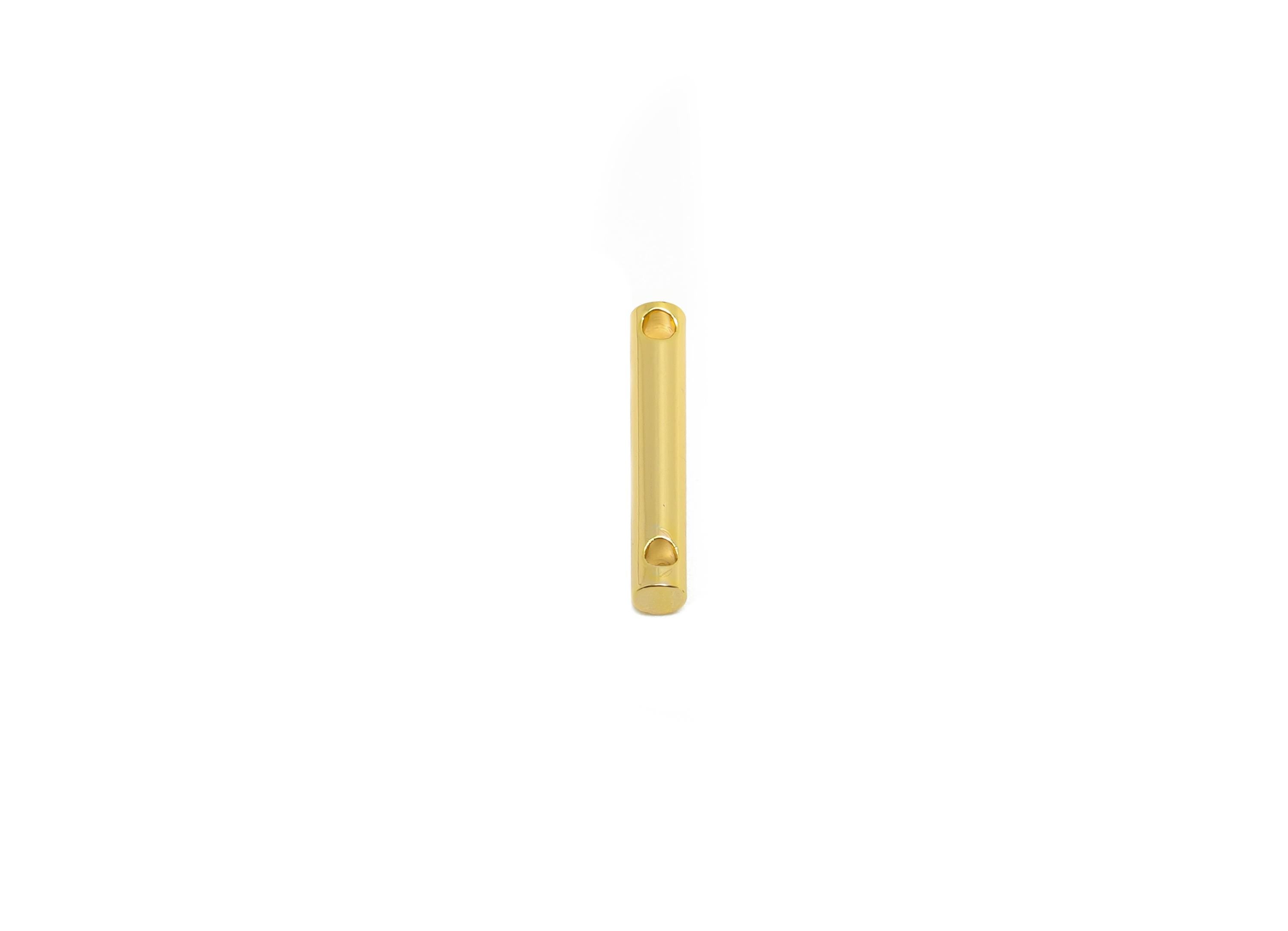 2.0*13mm Gold Bar Earring Connector - Brass Minimalist Bar Pendant - Vertical Stick Design - Gold Jewelry - 18K Real Gold Plated - RGP10165 - DOMEDBAZAAR