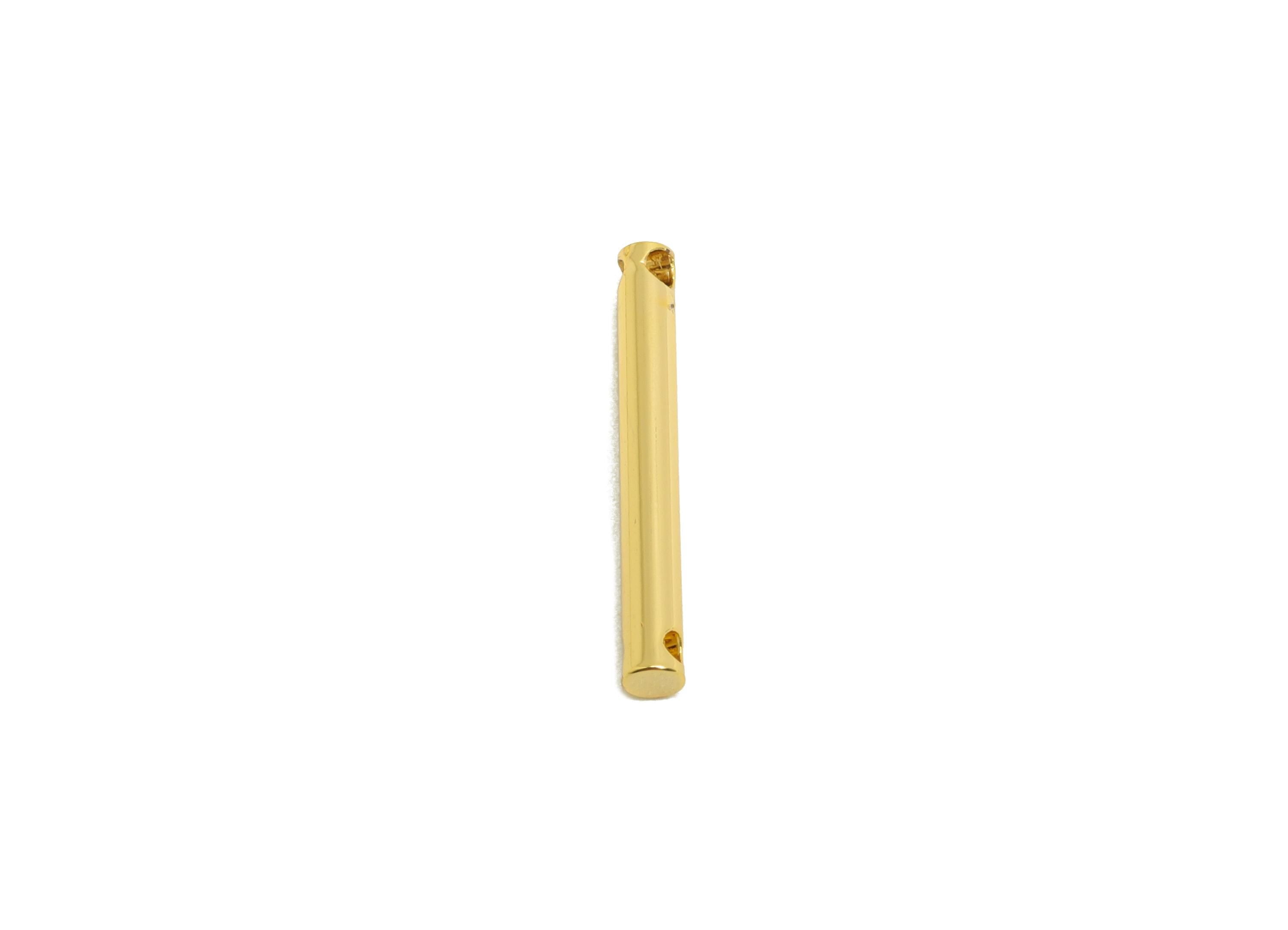 2.0*17mm Gold Bar Earring Connector - Brass Minimalist Bar Pendant - Vertical Stick Design - Gold Jewelry - 18K Real Gold Plated - RGP10166 - DOMEDBAZAAR