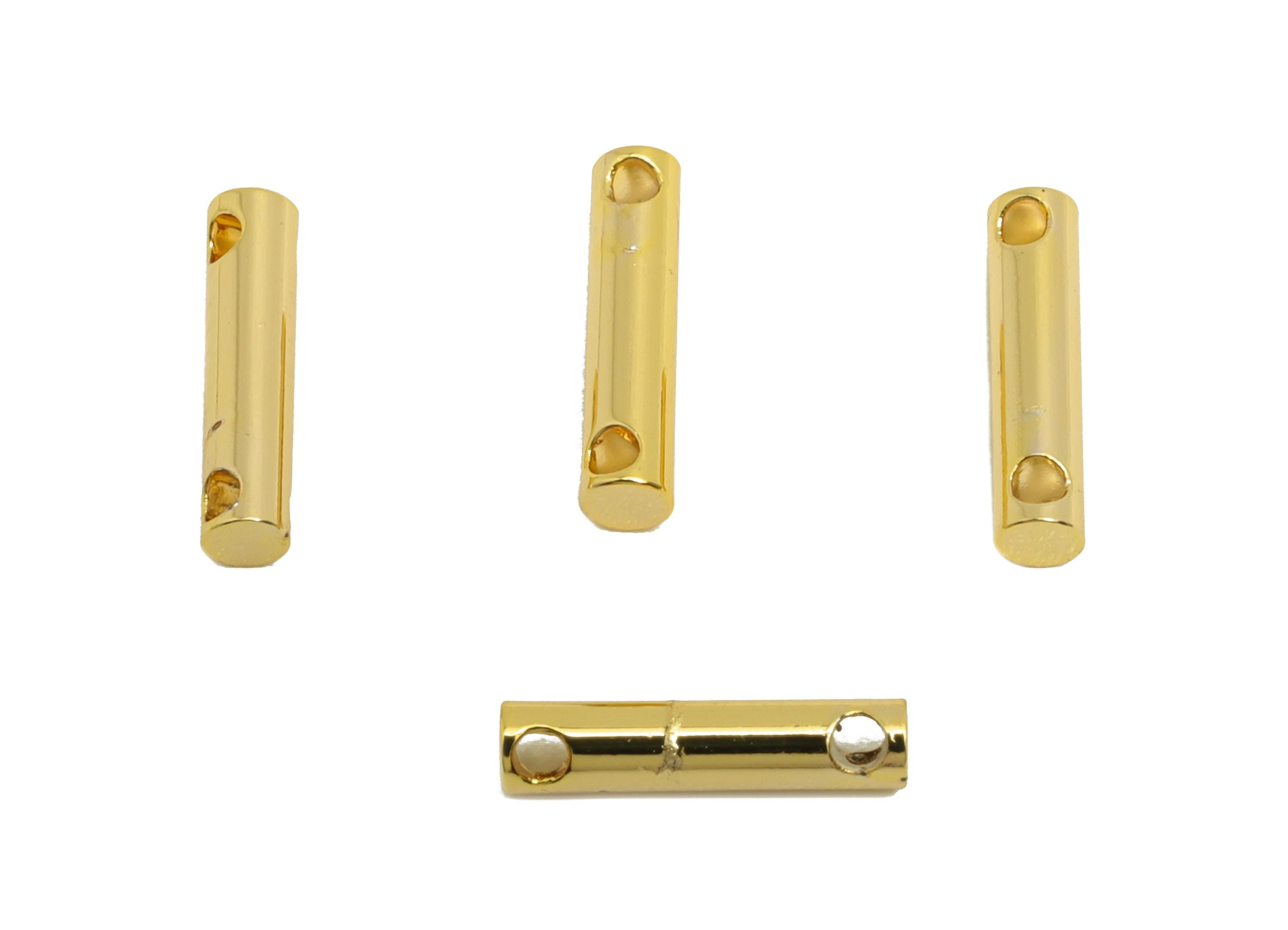2.0*9mm Gold Bar Earring Connector - Brass Minimalist Bar Pendant - Vertical Stick Design - Gold Jewelry - 18K Real Gold Plated - RGP10164 - DOMEDBAZAAR