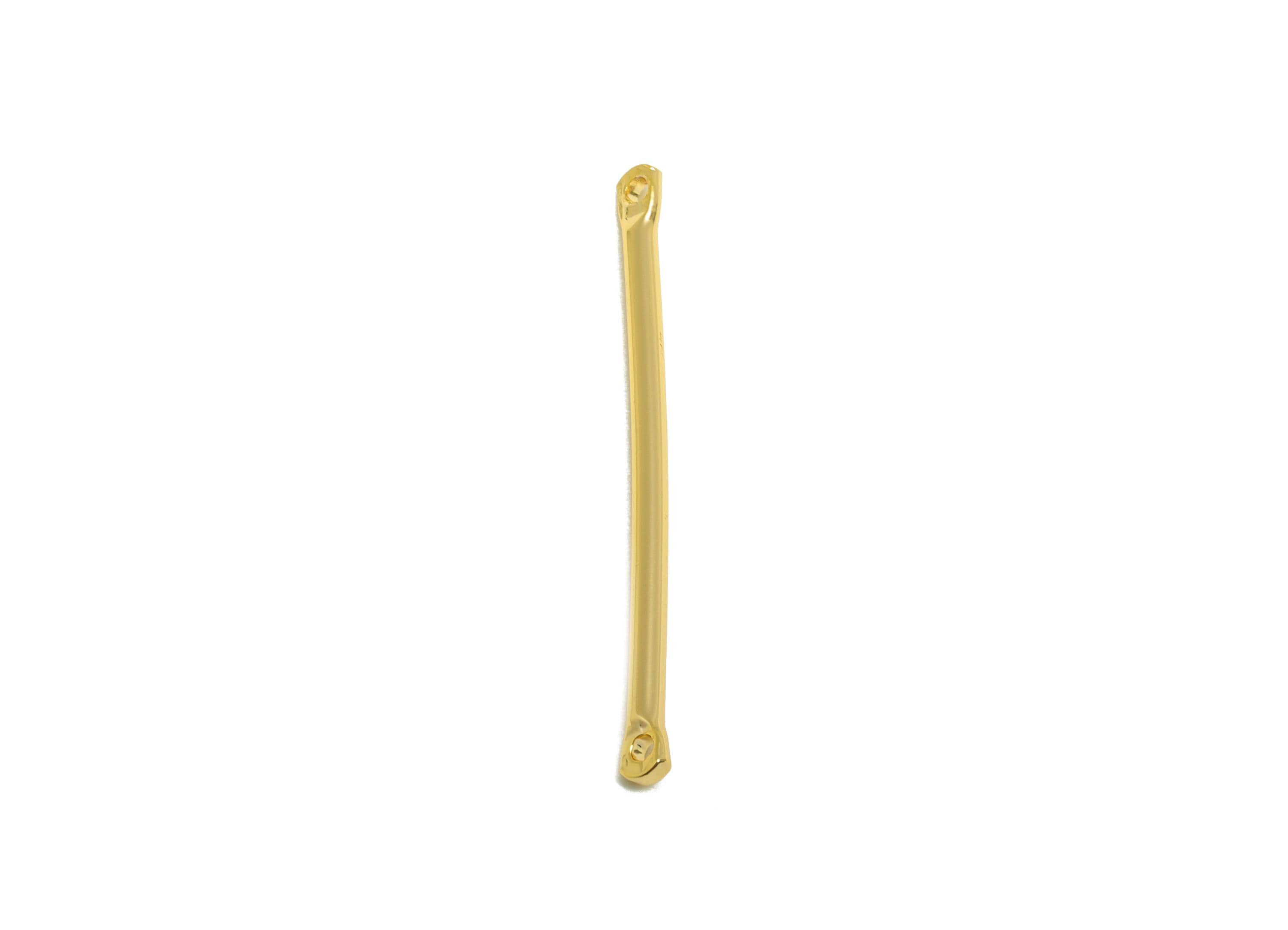 1.5*30mm Gold Bar Earring Connector - Brass Metal Link Component - Vertical Stick Design - Gold Jewelry - 18K Real Gold Plated - RGP10185 - DOMEDBAZAAR
