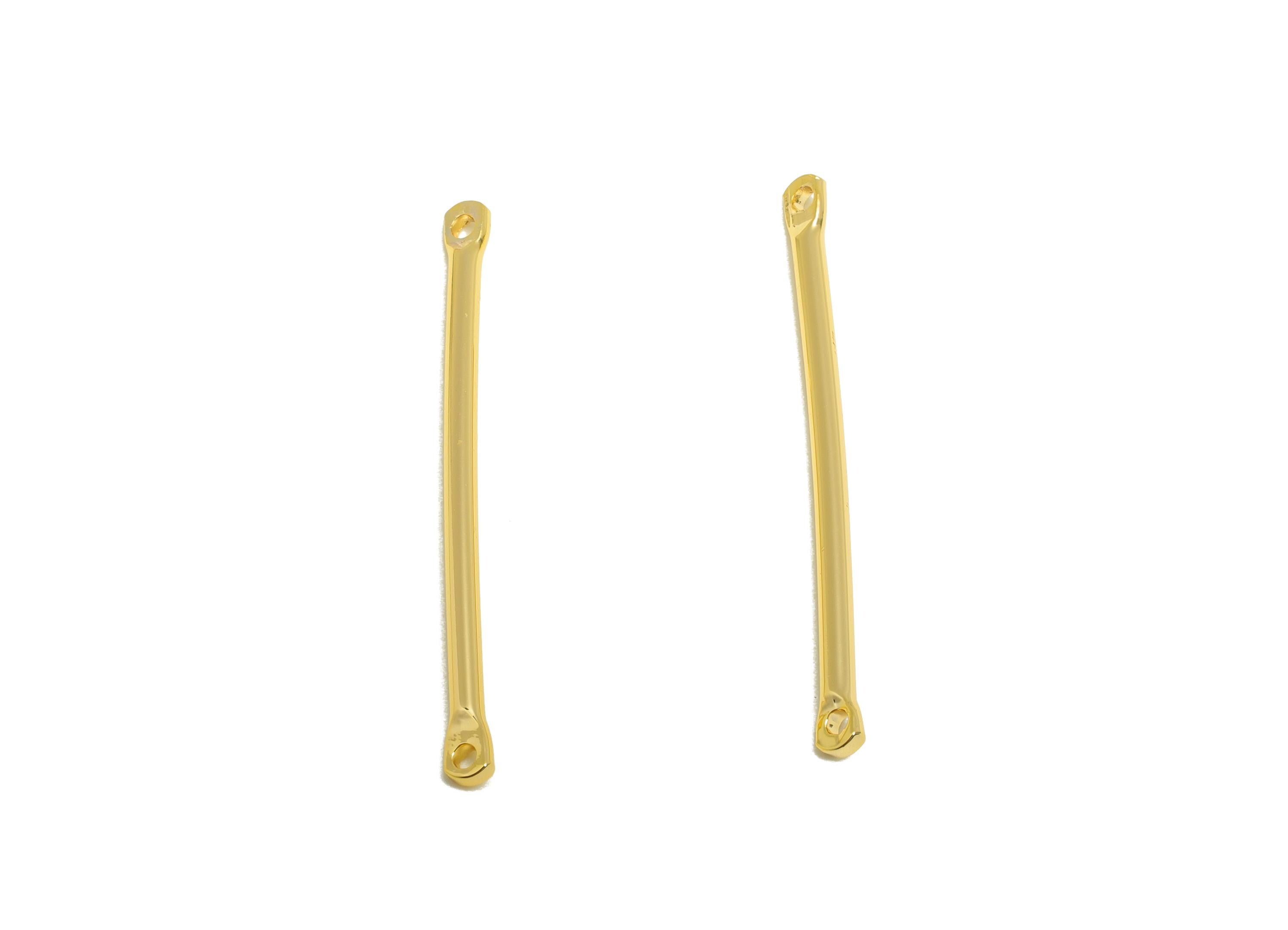 1.5*30mm Gold Bar Earring Connector - Brass Metal Link Component - Vertical Stick Design - Gold Jewelry - 18K Real Gold Plated - RGP10185 - DOMEDBAZAAR