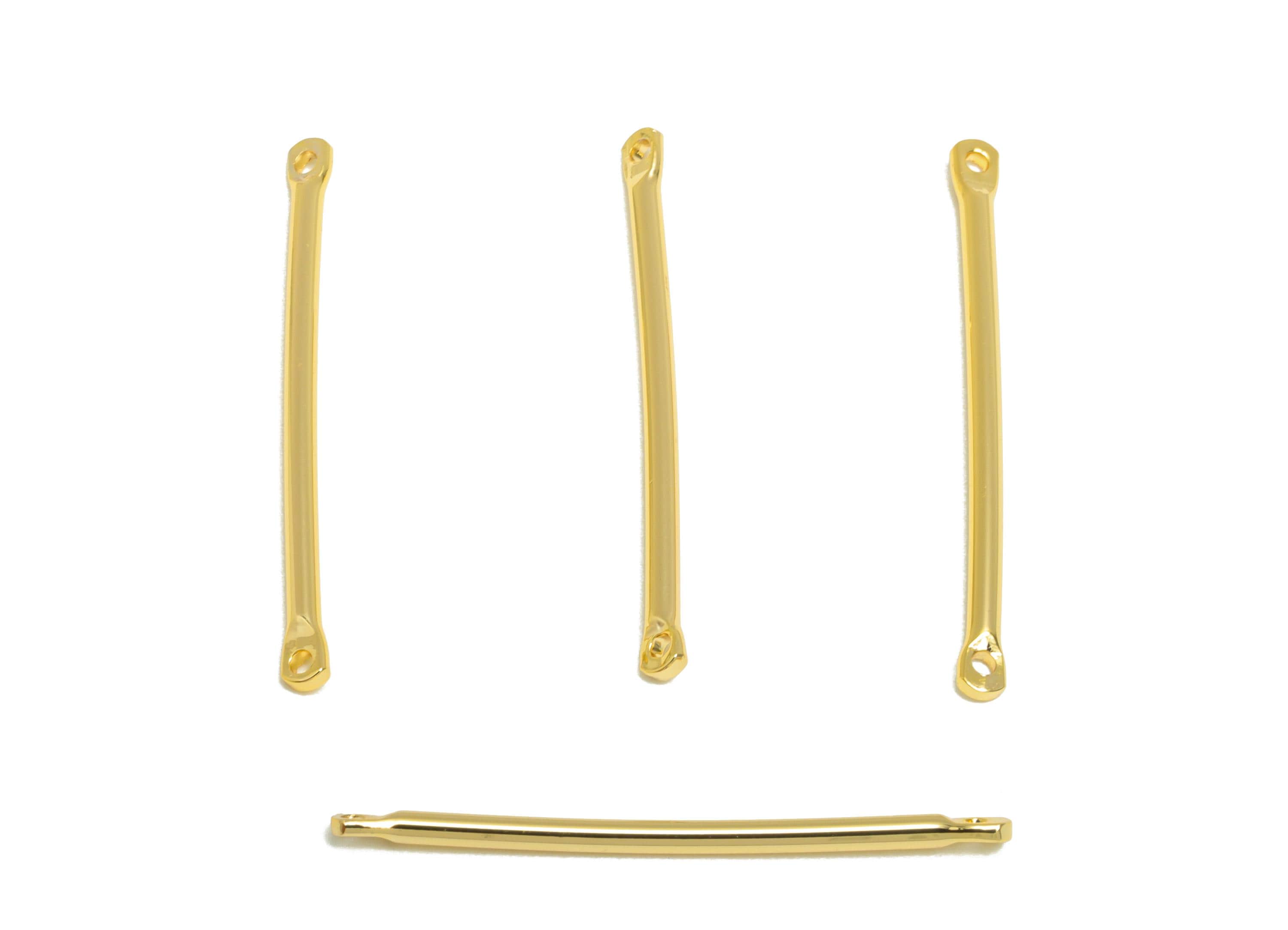 1.5*30mm Gold Bar Earring Connector - Brass Metal Link Component - Vertical Stick Design - Gold Jewelry - 18K Real Gold Plated - RGP10185 - DOMEDBAZAAR
