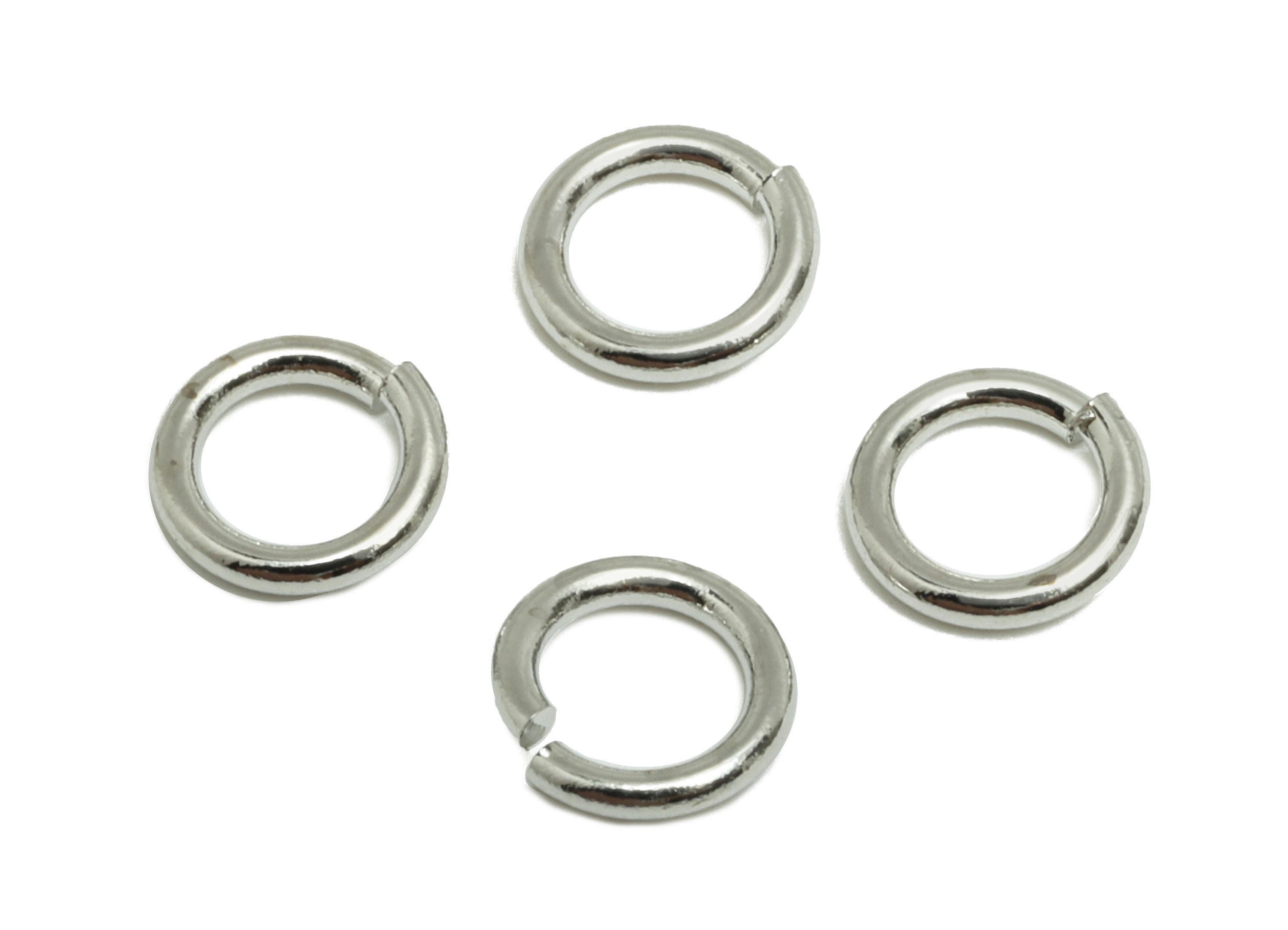 6*1mm Brass Jump Rings Charm - Brass Jump Rings Connector - Jump Ring For Jewelry Making - 18k Real White Gold Plated - RGP10216-6*1 - DOMEDBAZAAR