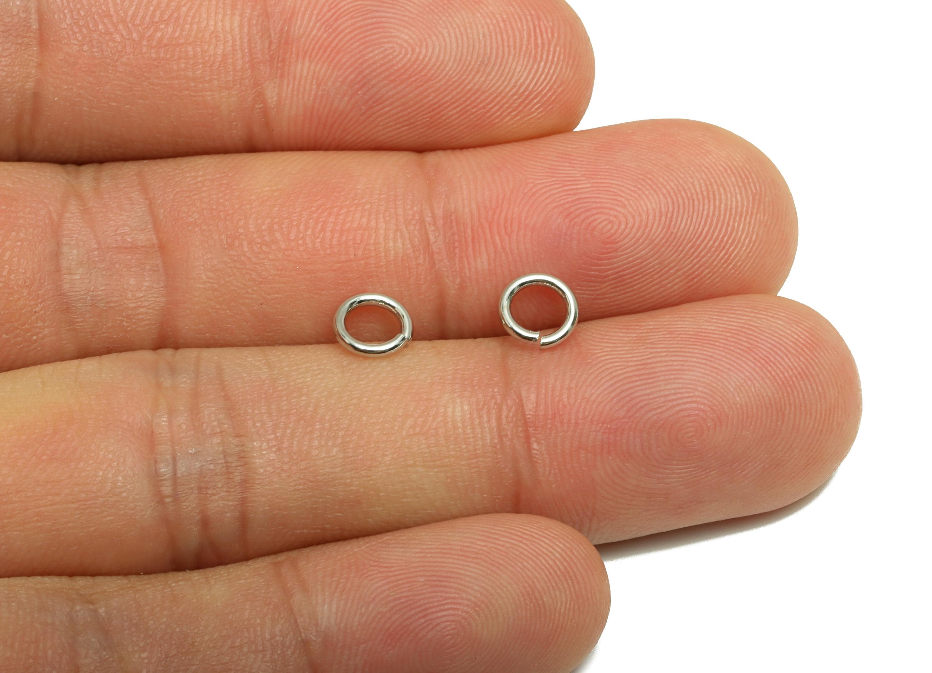 6*1mm Brass Jump Rings Charm - Brass Jump Rings Connector - Jump Ring For Jewelry Making - 18k Real White Gold Plated - RGP10216-6*1 - DOMEDBAZAAR