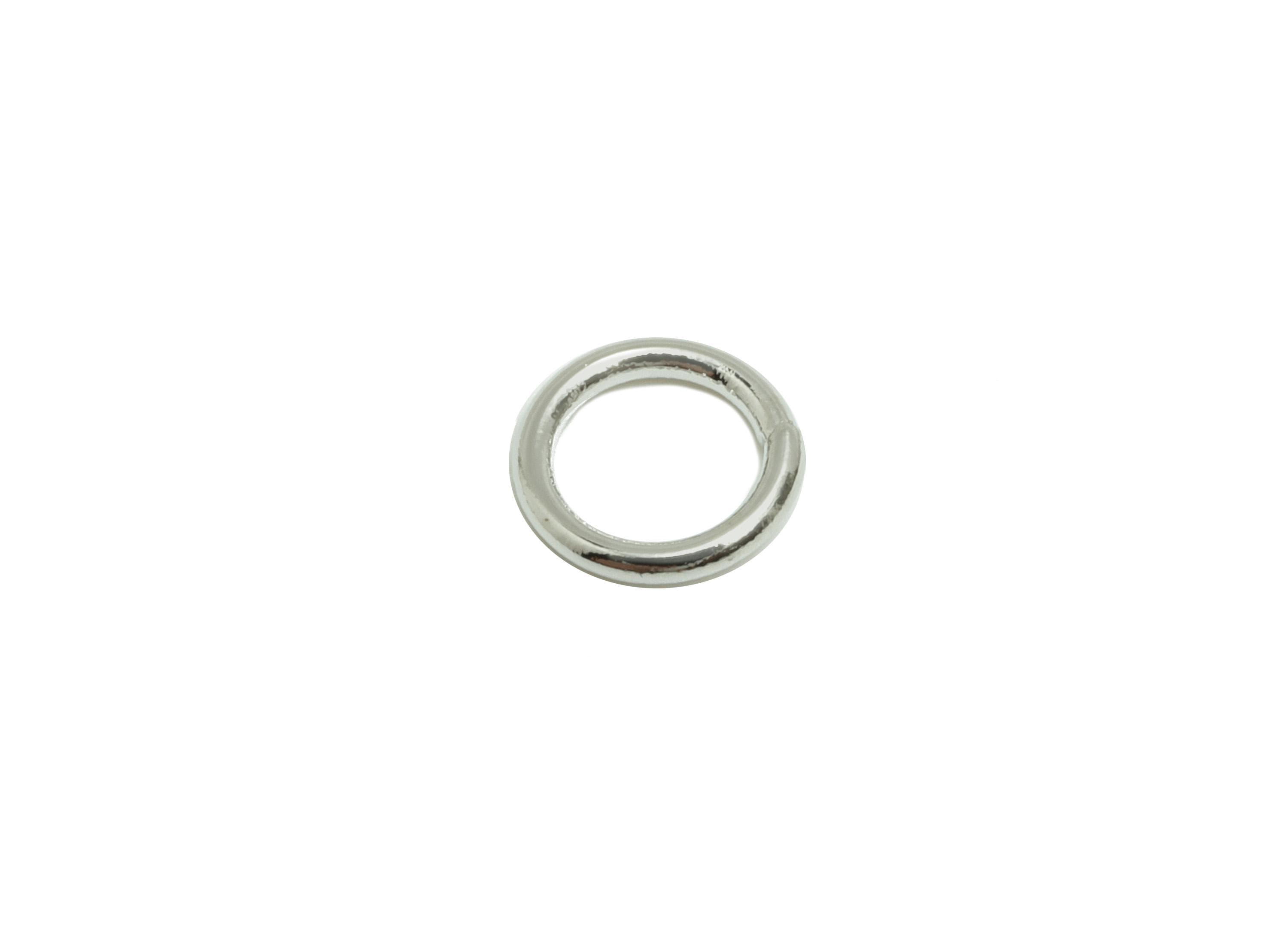 7*1mm Brass Jump Rings Charm - Brass Jump Rings Connector - Jump Ring For Jewelry Making - 18k Real White Gold Plated - RGP10216-7*1 - DOMEDBAZAAR