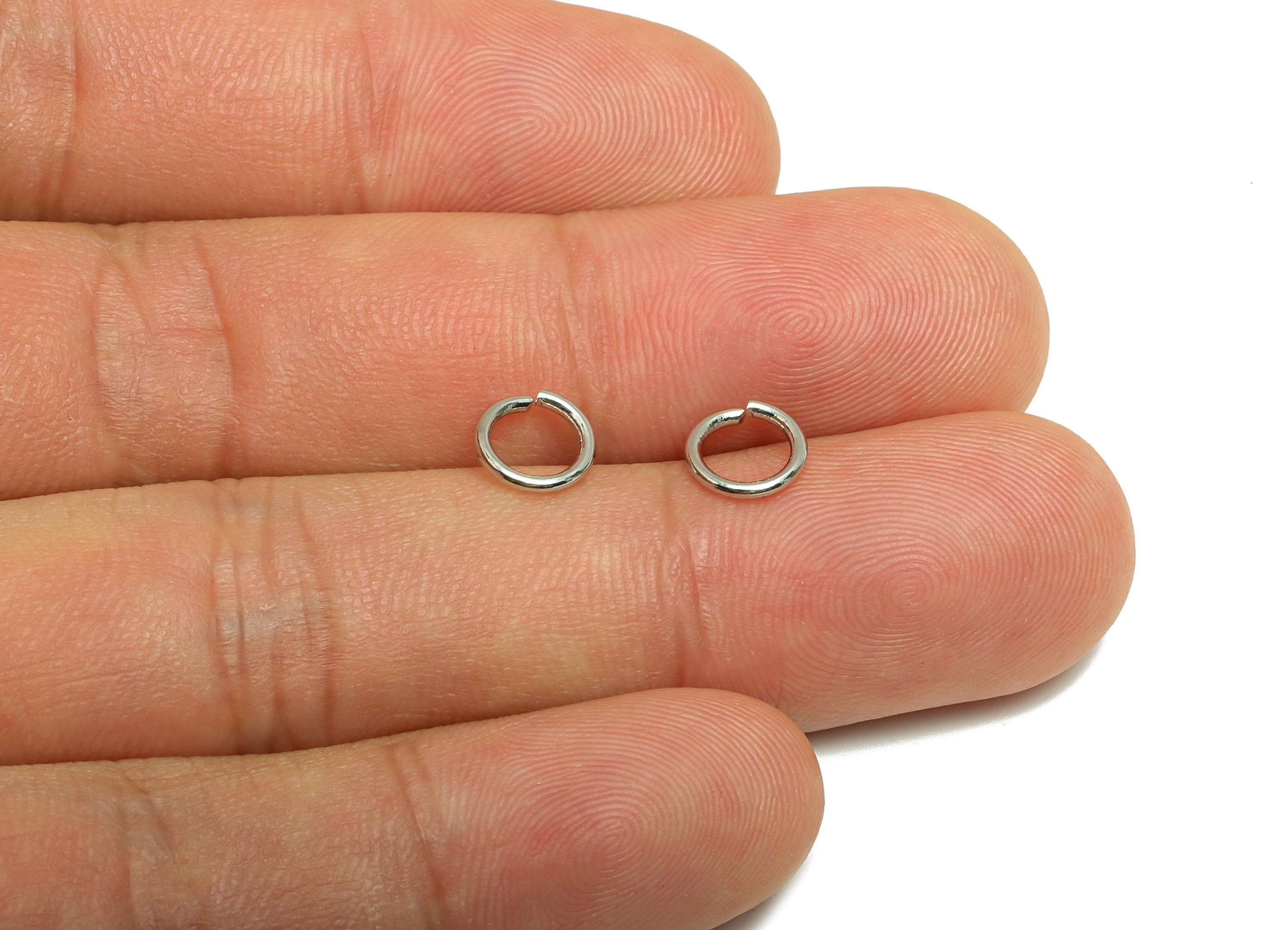 7*1mm Brass Jump Rings Charm - Brass Jump Rings Connector - Jump Ring For Jewelry Making - 18k Real White Gold Plated - RGP10216-7*1 - DOMEDBAZAAR