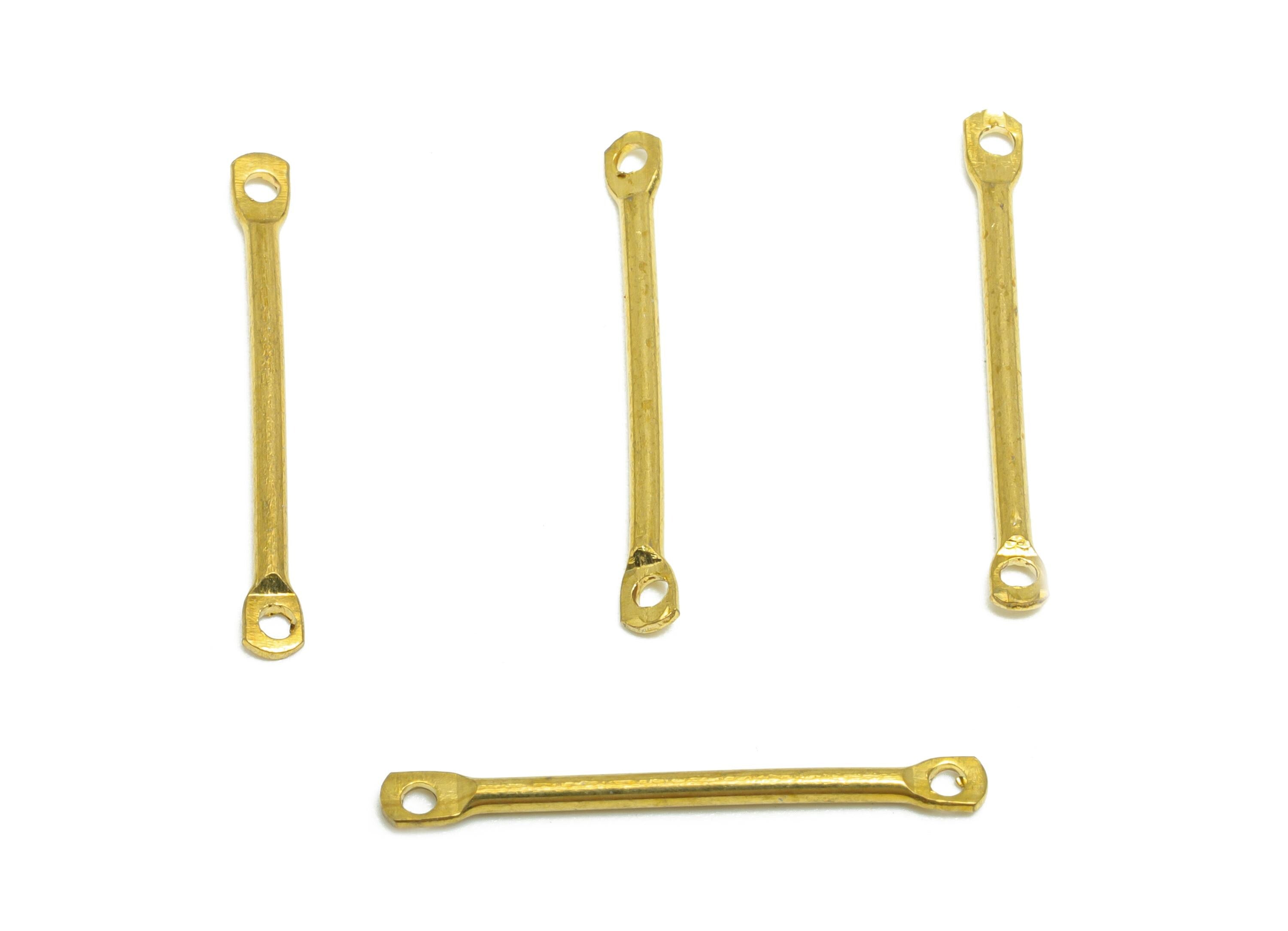 1.2*20mm Bar Earring Connector - Raw Brass Metal Link Component - Crafting Components - Metal Connector Pin - DIY Jewelry Supplies - PP10902 - DOMEDBAZAAR