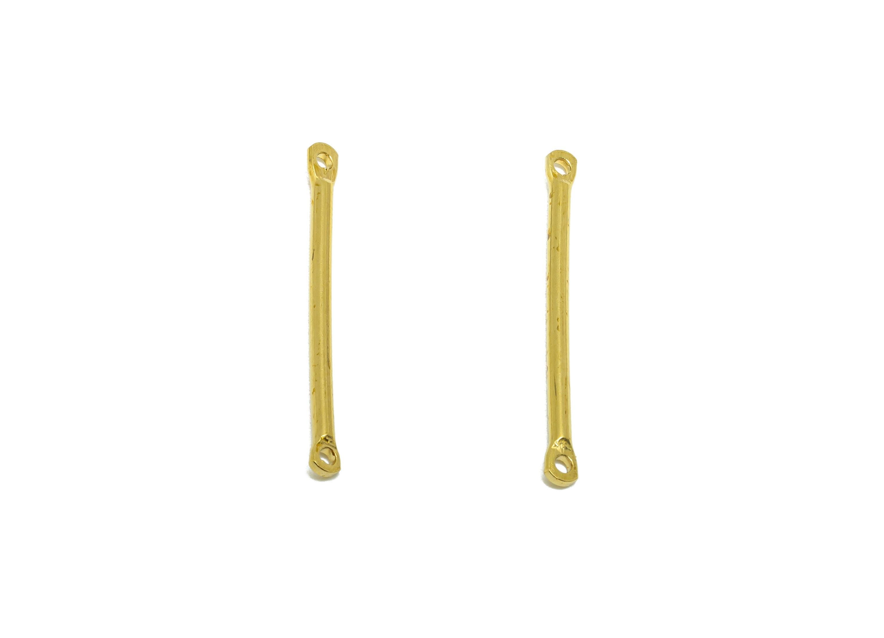 1.5*25mm Bar Earring Connector - Raw Brass Metal Link Component - Crafting Connector - Metal Connector Pin - DIY Jewelry Supplies - PP11034 - DOMEDBAZAAR