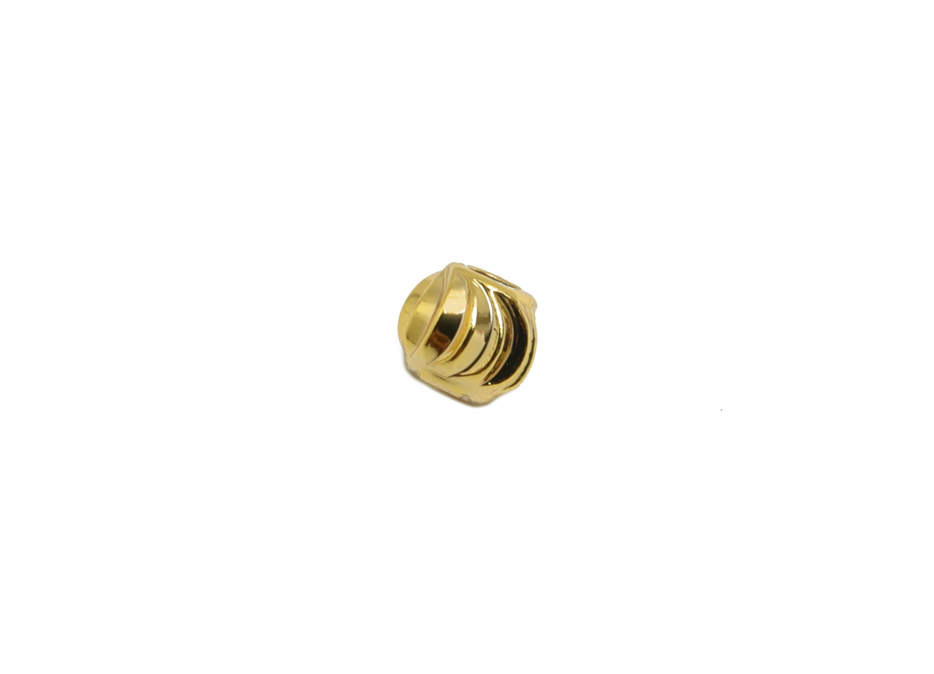 Brass Spacer Bead - Brass Gold Spacer Bead for Jewelry Making - Brass Swirl Design Bead - 18K Real Gold Plating - 3.5x3.3x3.5mm - RGP10160 - DOMEDBAZAAR