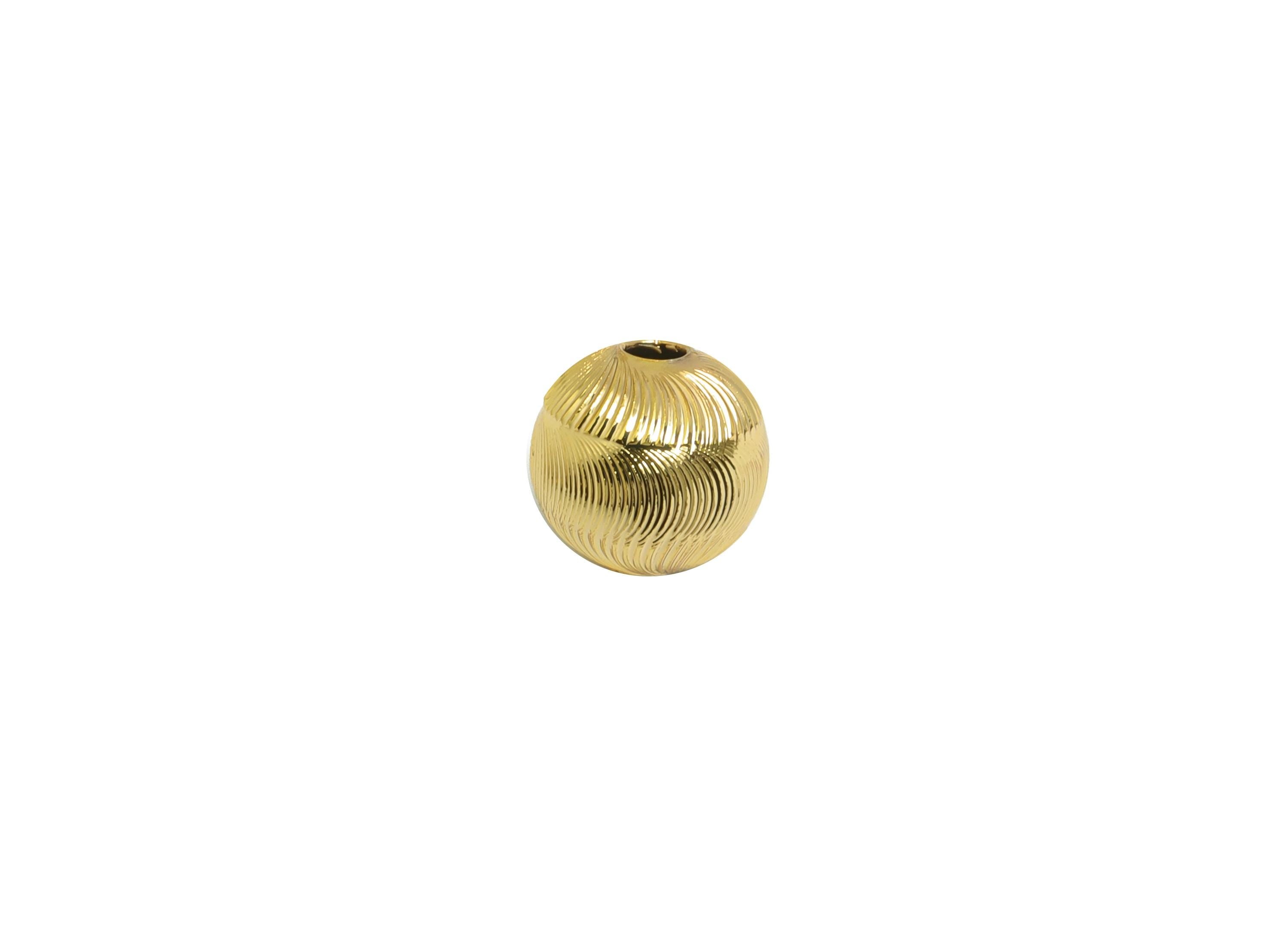 Brass Spacer Bead - Brass Gold Spacer Bead for Jewelry Making - Brass Textured Design Bead - 18K Real Gold Plating - 7x7x7.3mm- RGP10140 - DOMEDBAZAAR