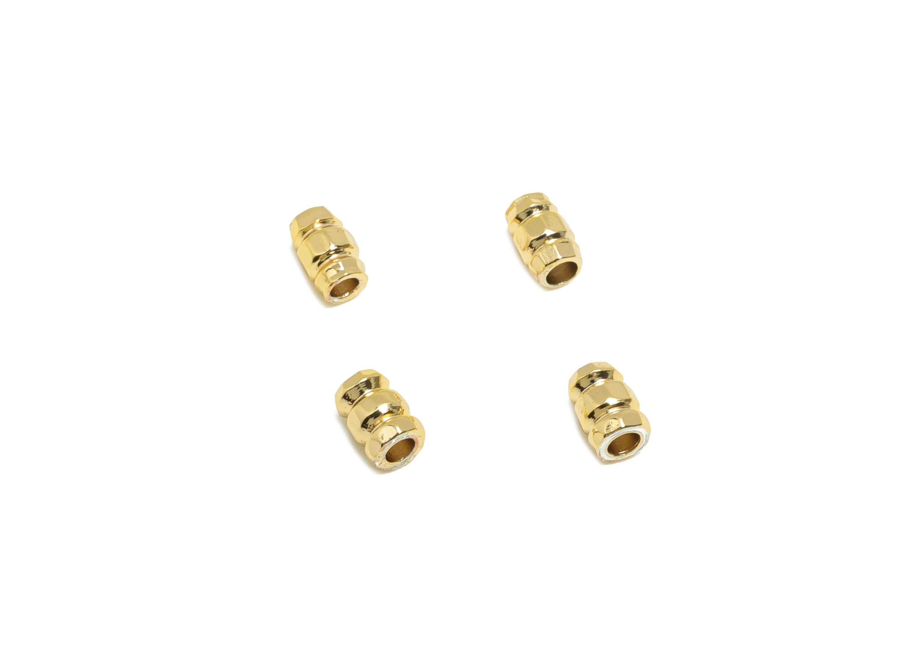 Brass Spacer Bead - Brass Gold Barrel Beads for Jewelry Making - Brass Gold Barrel Bead - 18K Real Gold Plating - 3.9x2.7x2.7mm - RGP10163 - DOMEDBAZAAR