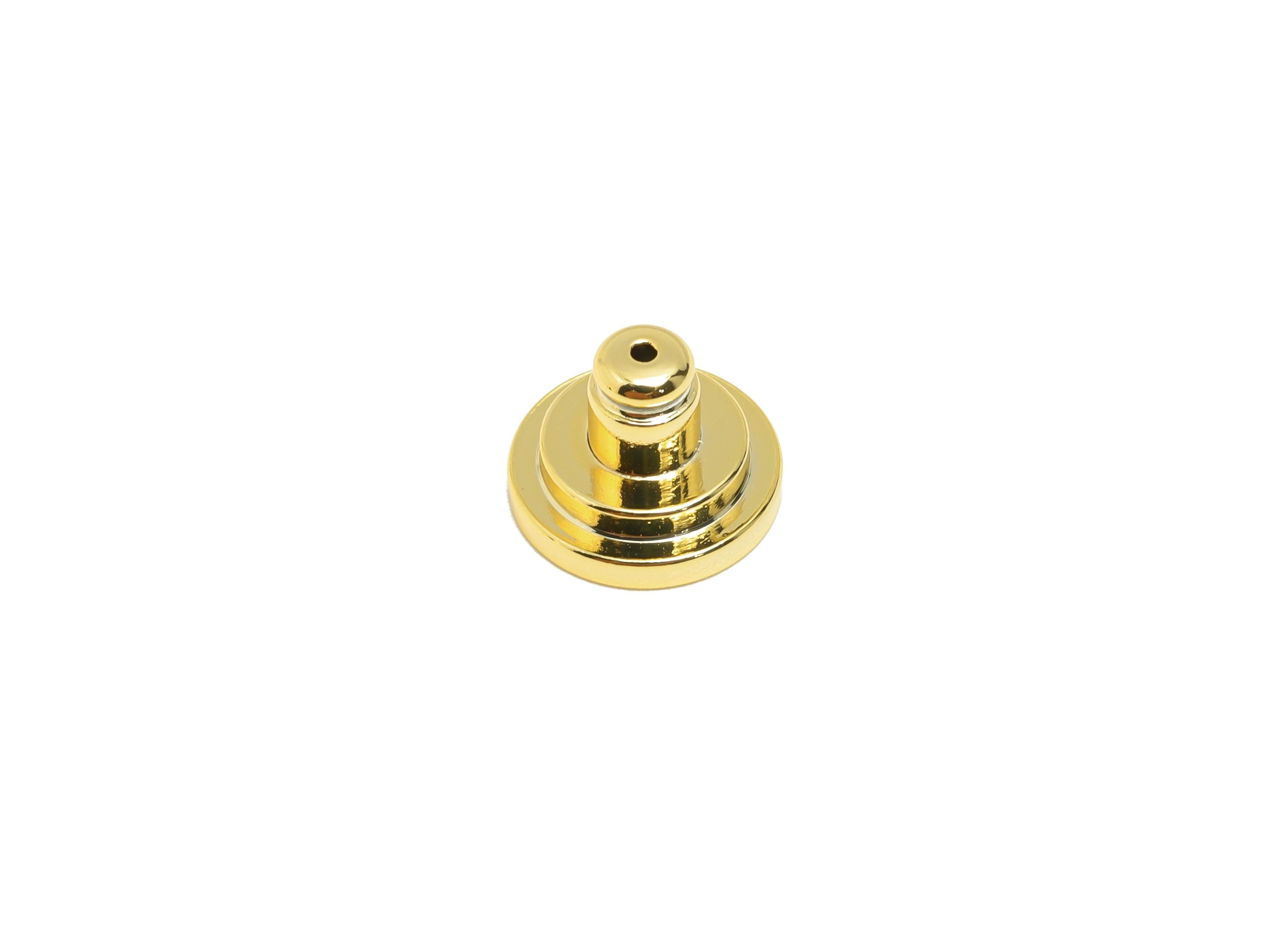 Brass Bullet Earring Stopper - Gold Secure Earring Backs - Flat Base Used as Earring Finding - 18K Real Gold Plating - 10x10x7.23mm- RGP8883 - DOMEDBAZAAR