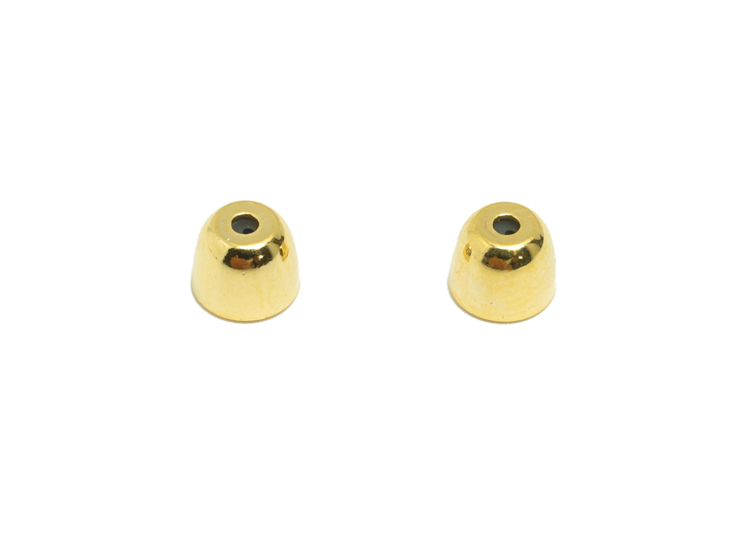 Brass Conical Earring Stopper - Gold Secure Earring Backs - Mini Conical Used as Earring Finding - 18K Real Gold Plating - 4x5x4mm - RGP8887 - DOMEDBAZAAR