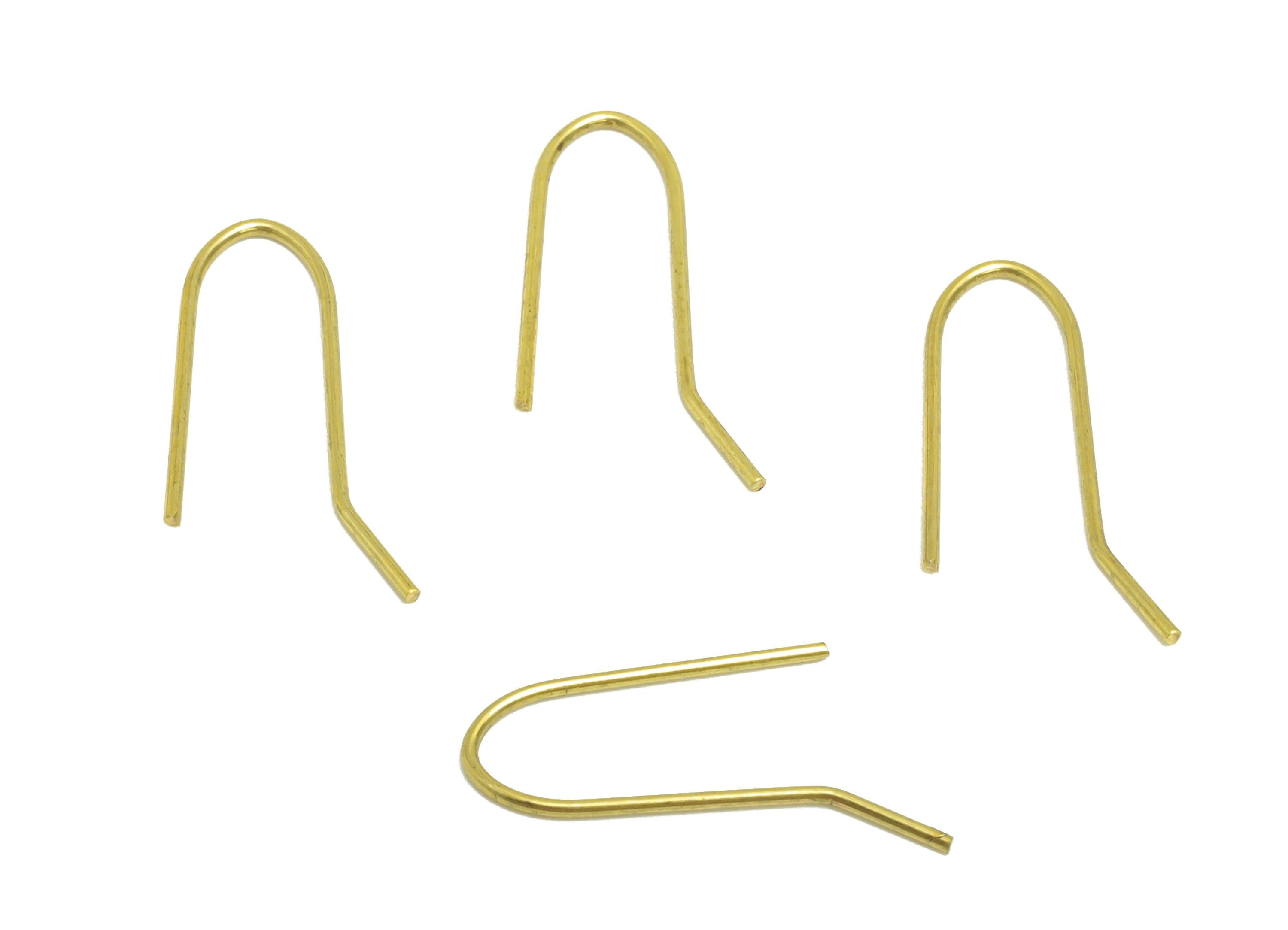Brass Hook Wire Earring - Brass Minimalist Hook Wire - Simple Earring Hook for DIY Jewelry Making - Handmade Jewelry - 13x9x0.74mm - PP10959 - DOMEDBAZAAR