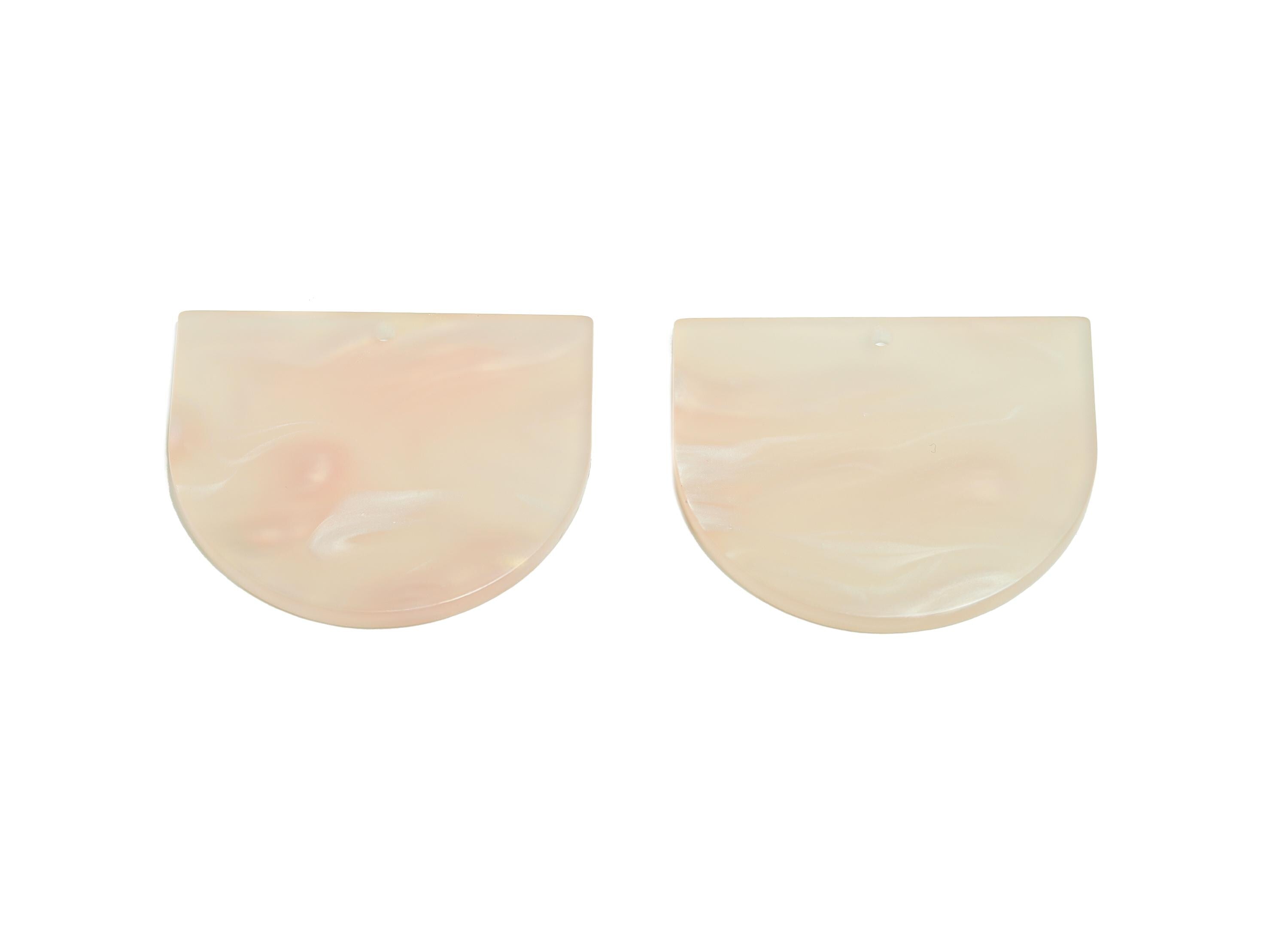 Acrylic Semi Circle Charm - Acrylic Domed Charm - Modern Jewelry Design - Handmade Accessory - Craft Supplies - 34.07x28x2mm - AC1094-A1040 - DOMEDBAZAAR