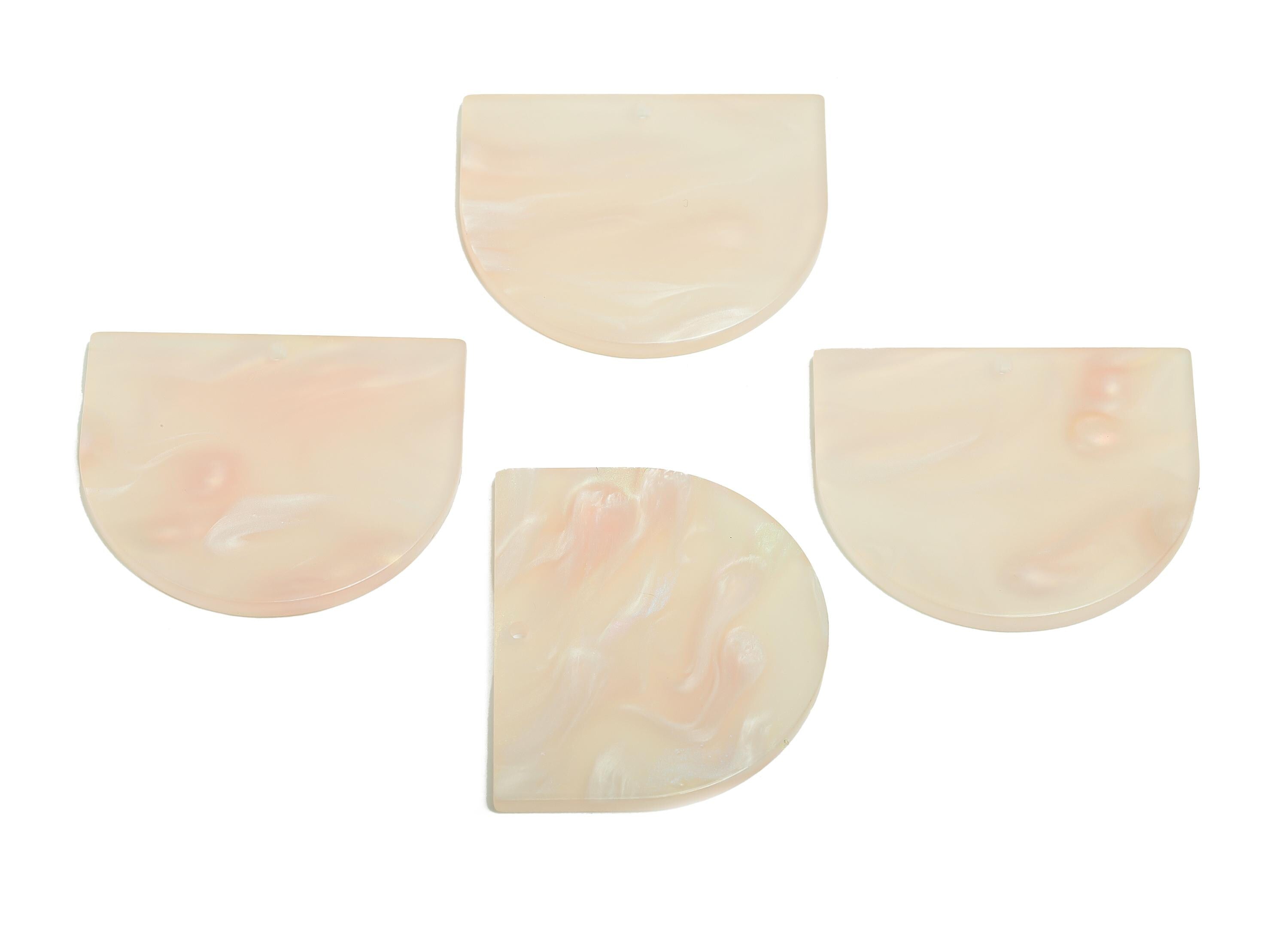 Acrylic Semi Circle Charm - Acrylic Domed Charm - Modern Jewelry Design - Handmade Accessory - Craft Supplies - 34.07x28x2mm - AC1094-A1040 - DOMEDBAZAAR