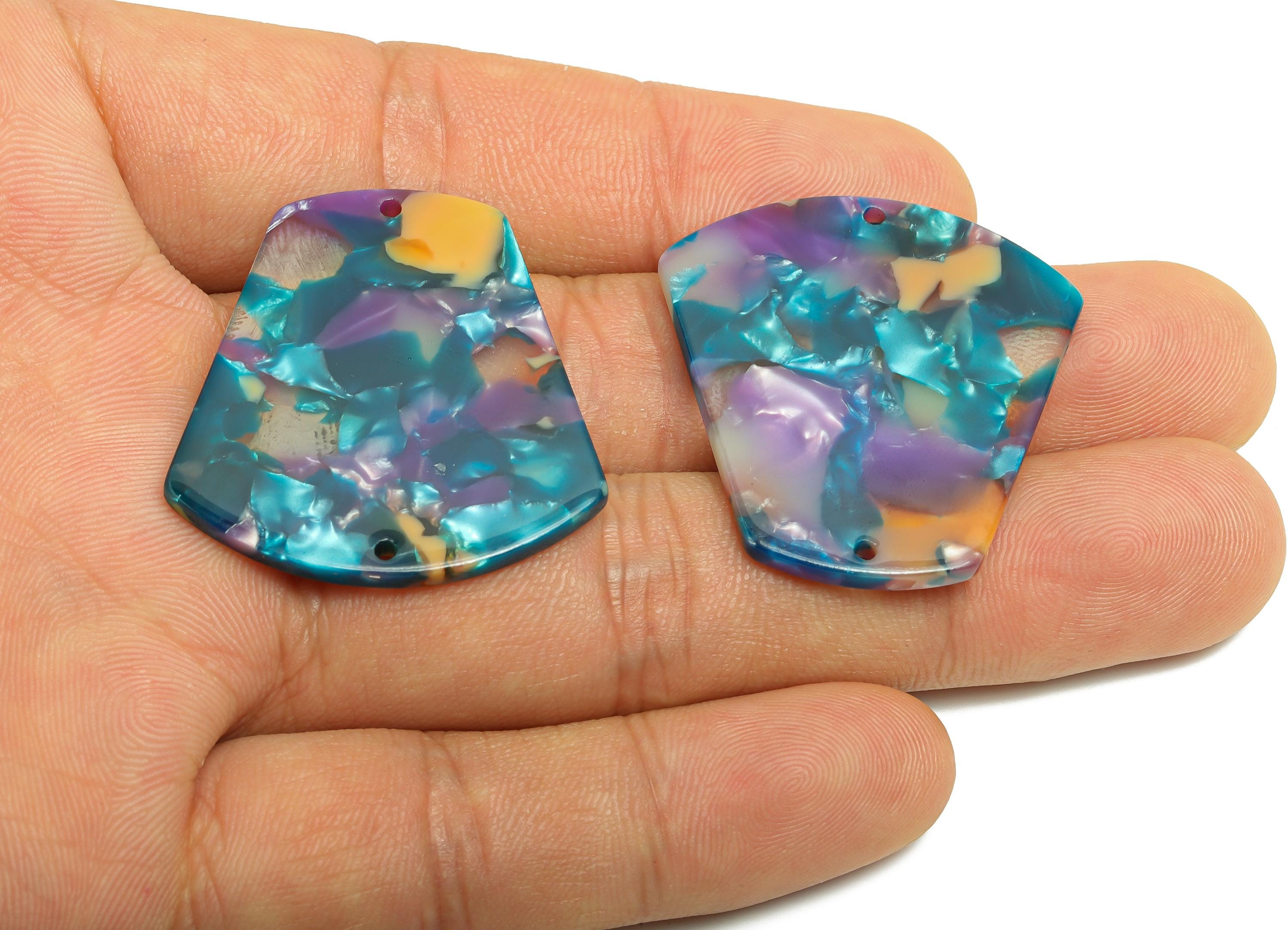 Acetic Acid Trapezoid Charm - DIY Jewelry Geometric Connector - Modern Jewelry - Handmade Accessory  - 34.95x32.62x2.55mm - AC2636-A1042 - DOMEDBAZAAR