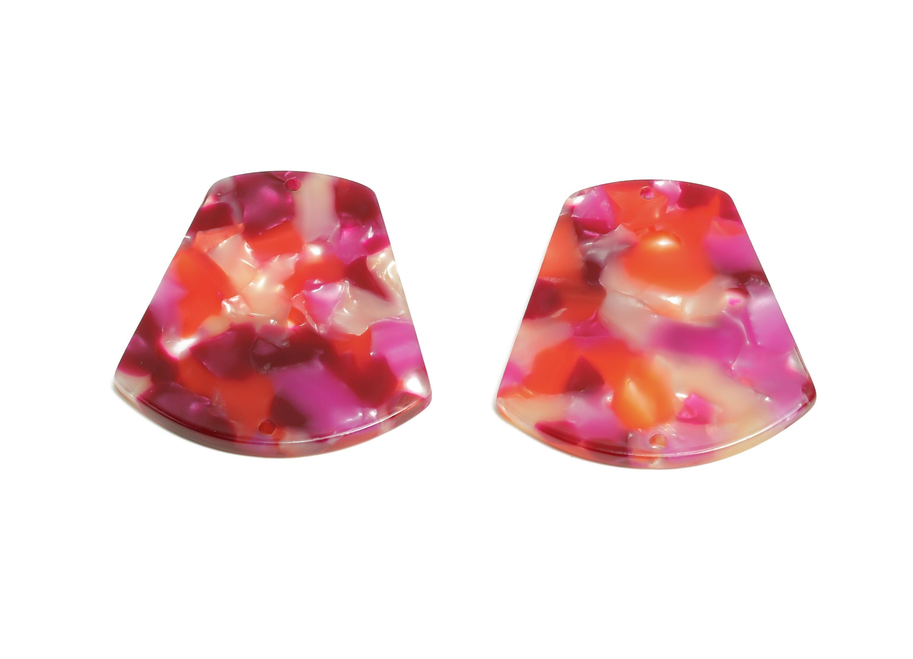 Acetic Acid Trapezoid Charm - DIY Jewelry Geometric Connector - Modern Jewelry - Handmade Accessory  - 34.95x32.62x2.55mm - AC2636-A1041 - DOMEDBAZAAR