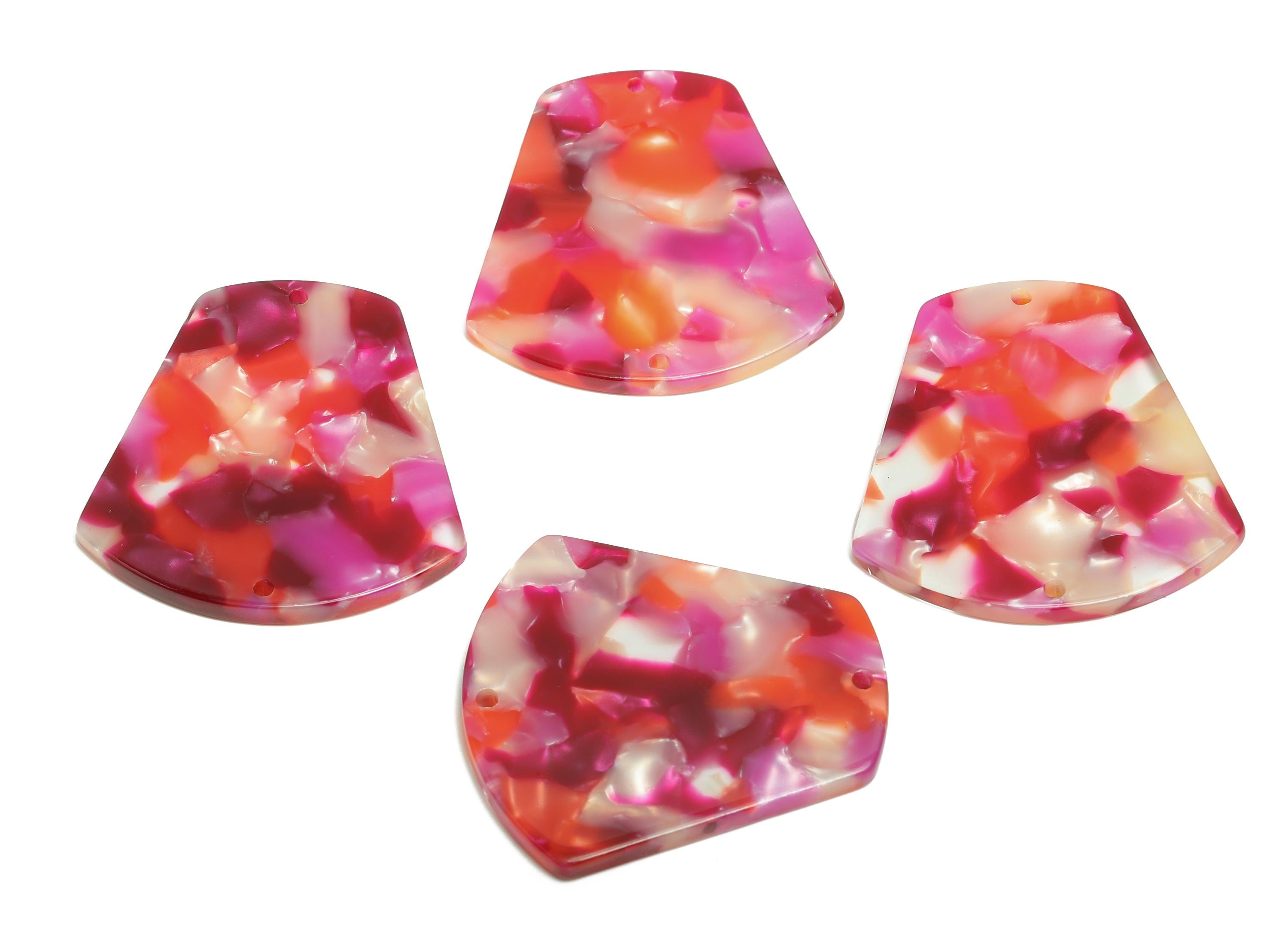 Acetic Acid Trapezoid Charm - DIY Jewelry Geometric Connector - Modern Jewelry - Handmade Accessory  - 34.95x32.62x2.55mm - AC2636-A1041 - DOMEDBAZAAR