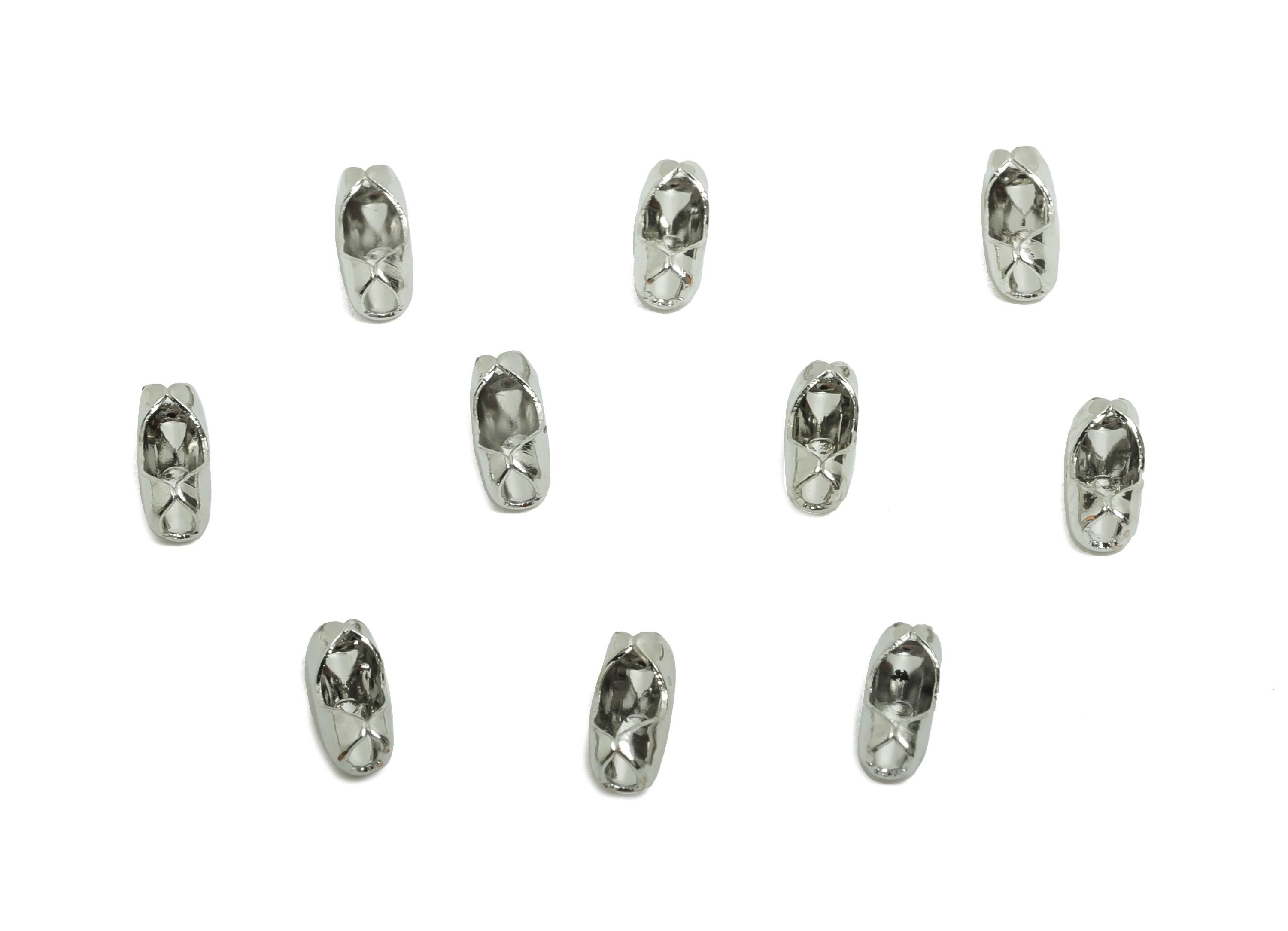 Brass Crimp Beads Charm - Brass Crimp Bead for Jewelry Making - Decorative Silver Spacer Bead for Bracelets and Necklace  - 6x2x2mm-RGP10006 - DOMEDBAZAAR