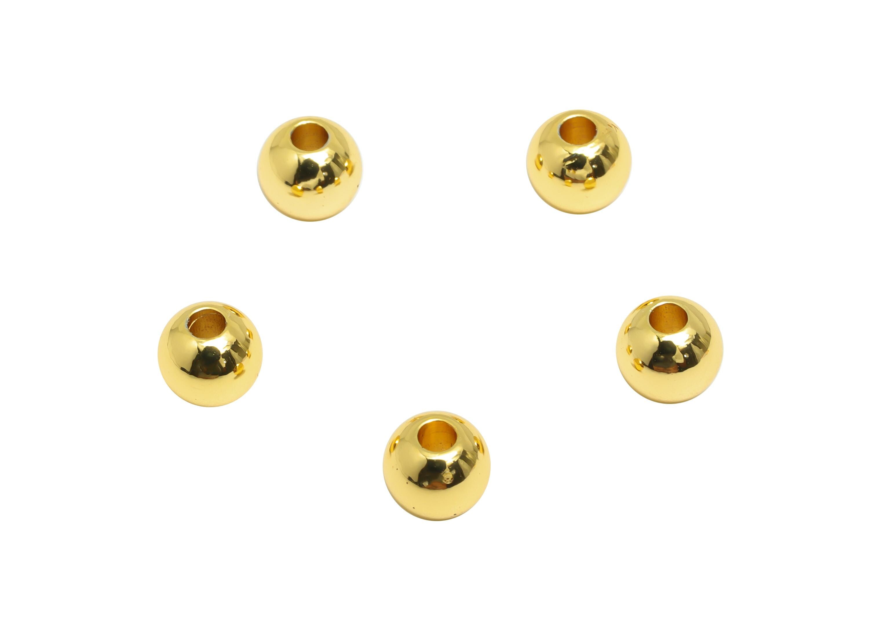 Brass Spacer Bead - Brass Round Faceted Beads for Jewelry Making - Gold Decorative Metal Craft Bead - Gold Jewelry - 5.7x5x5mm - RGP10288 - DOMEDBAZAAR