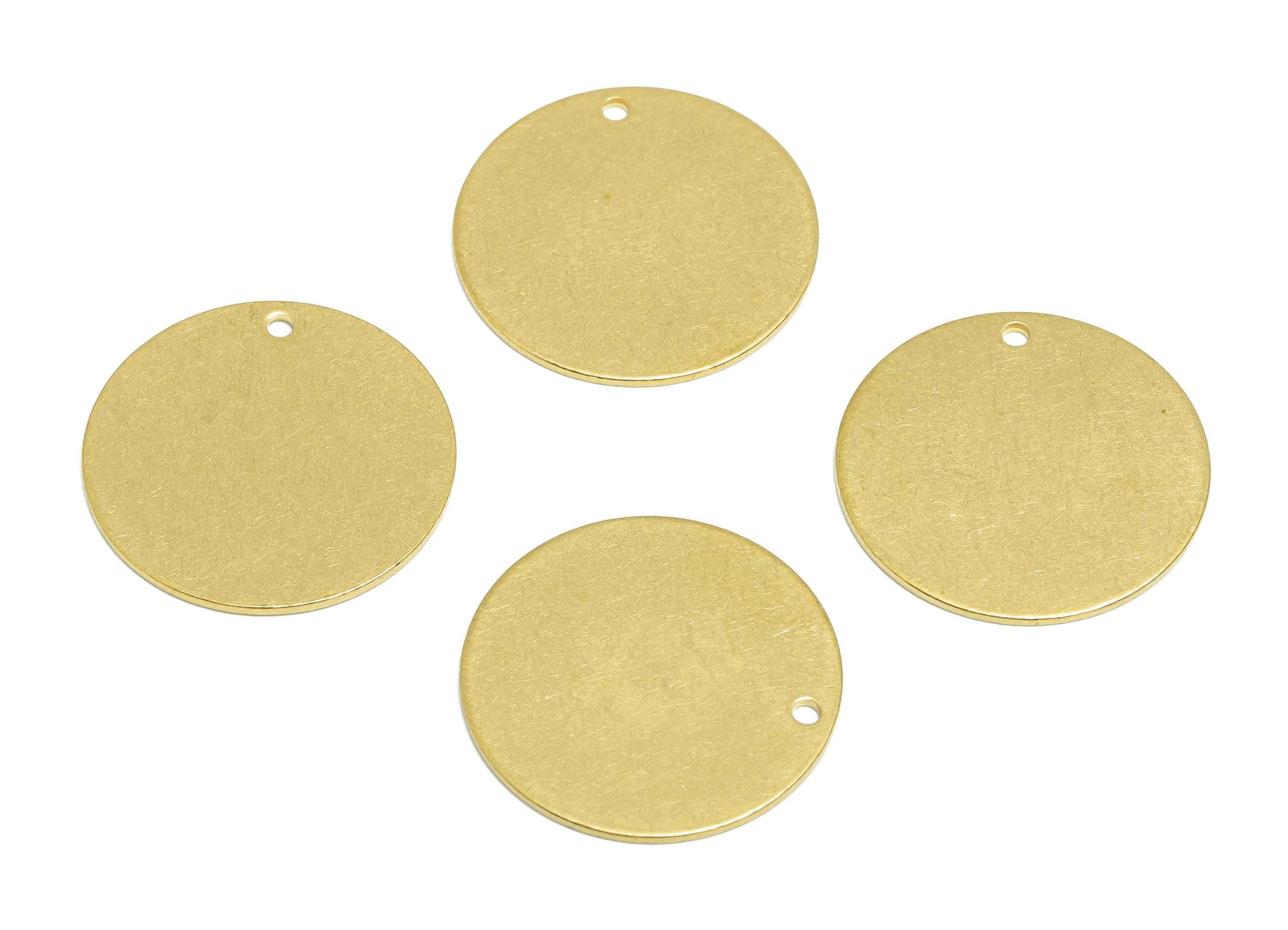 Brass Minimalist Earring Charm  - Raw Brass Blank Pendant - Brass Customizable Jewelry - Fashion Jewelry Findings - 21x21x0.8mm - PP10974 - DOMEDBAZAAR