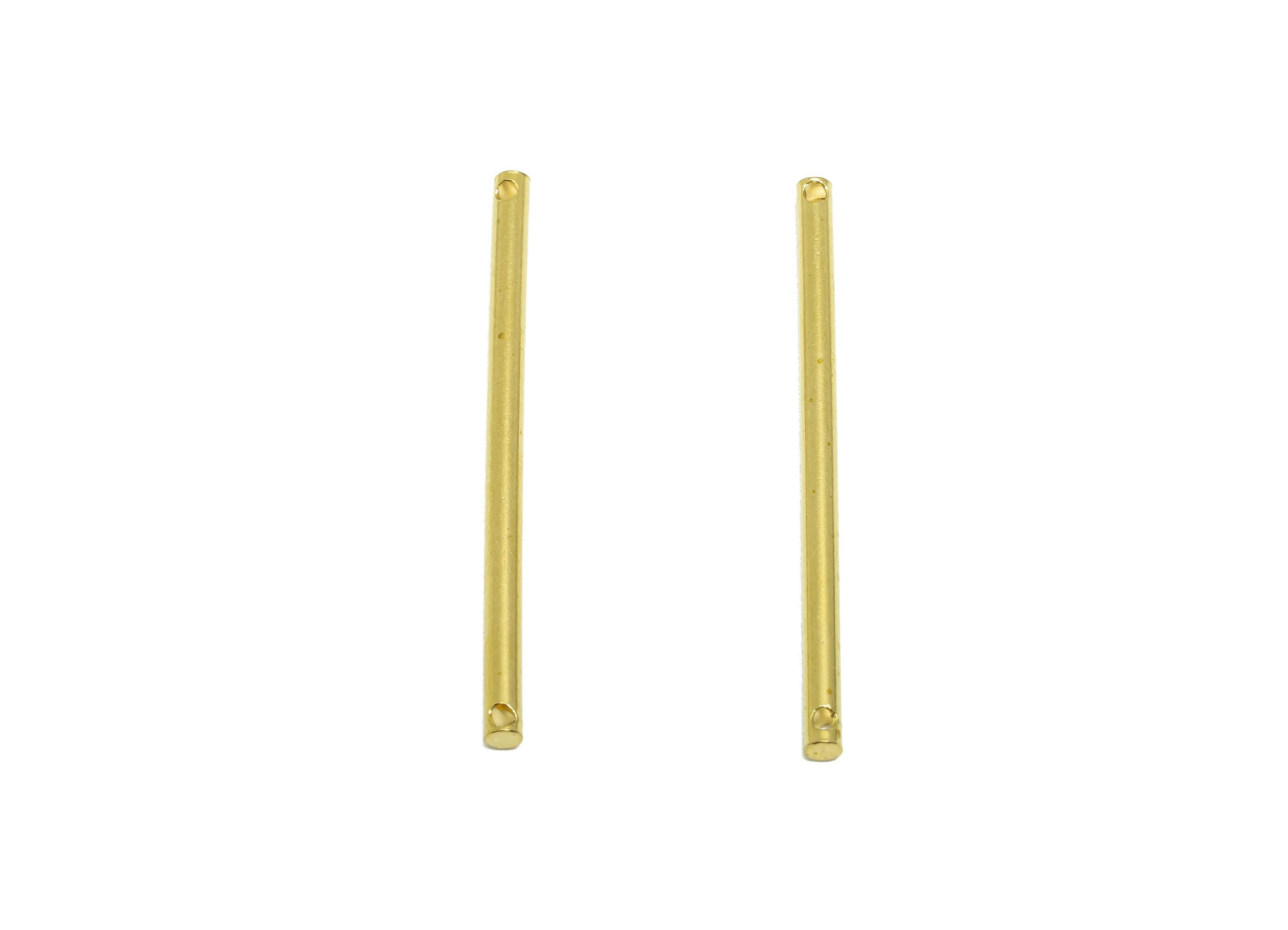 2.0*35mm Stick Earring Charm - Brass Minimalist Bar Pendant - Brass Connector Solid Cylinder - Crafting Connector - Jewelry Making - PP10882 - DOMEDBAZAAR
